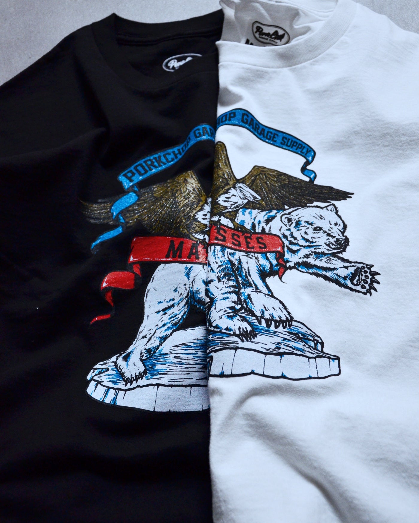 PORKCHOP | POLAR BEAR P T-SHIRT - White