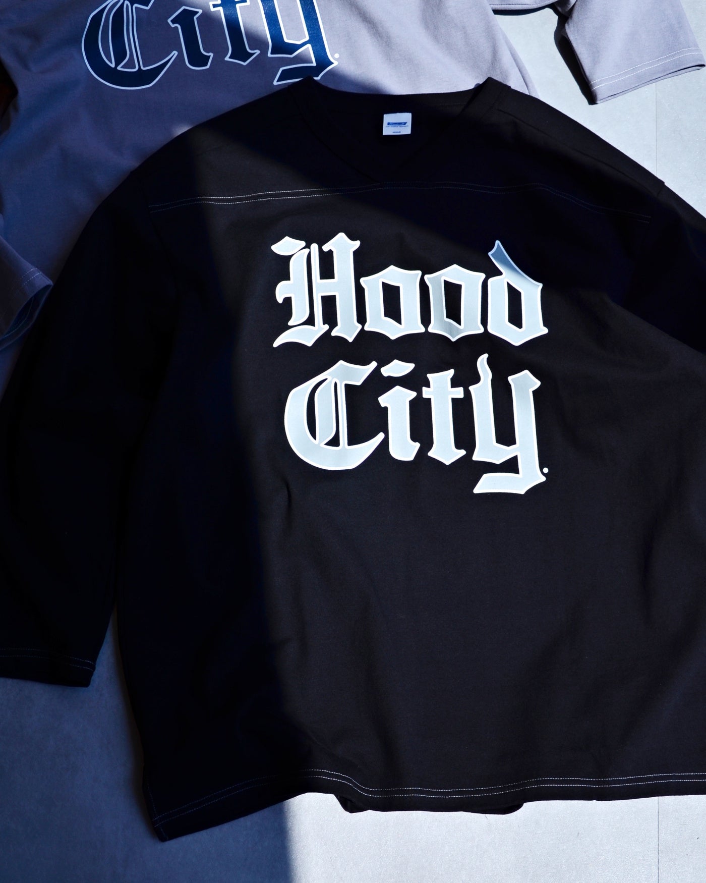RADIALL | HOOD CITY - FOOTBALL T-SHIRT CROPPED SLEEVE - Black