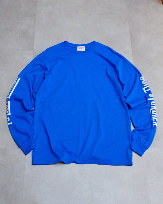 PORKCHOP | PORK BACK L/S TEE - Blue/White