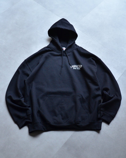 PORKCHOP | PORK BACK HOODIE - Black/White