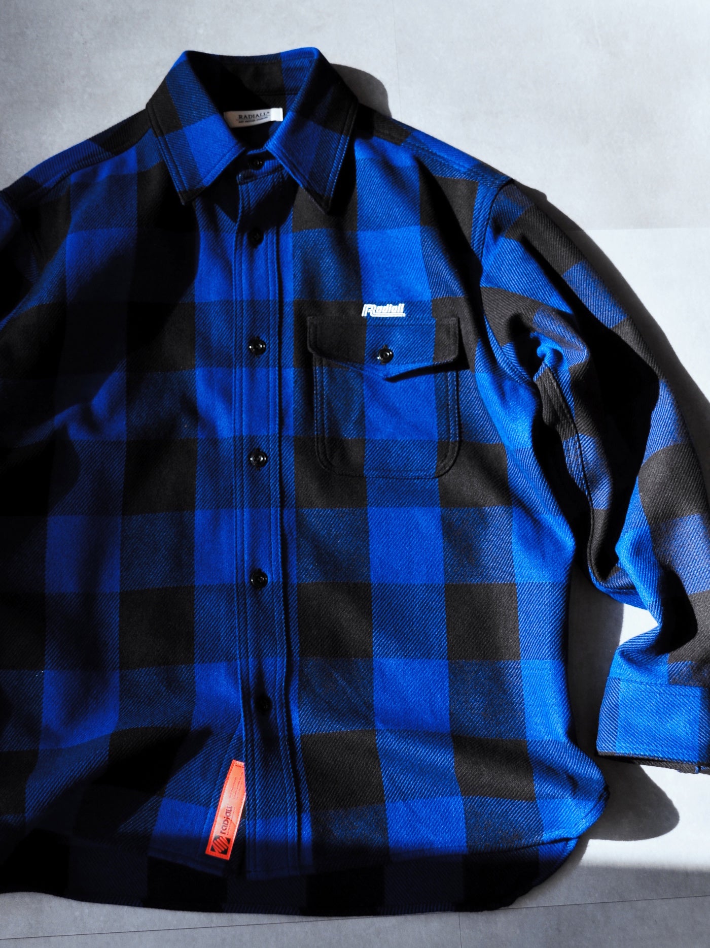 RADIALL | TAILGATE - REGULAR COLLARED SHIRT L/S - Navy/Black