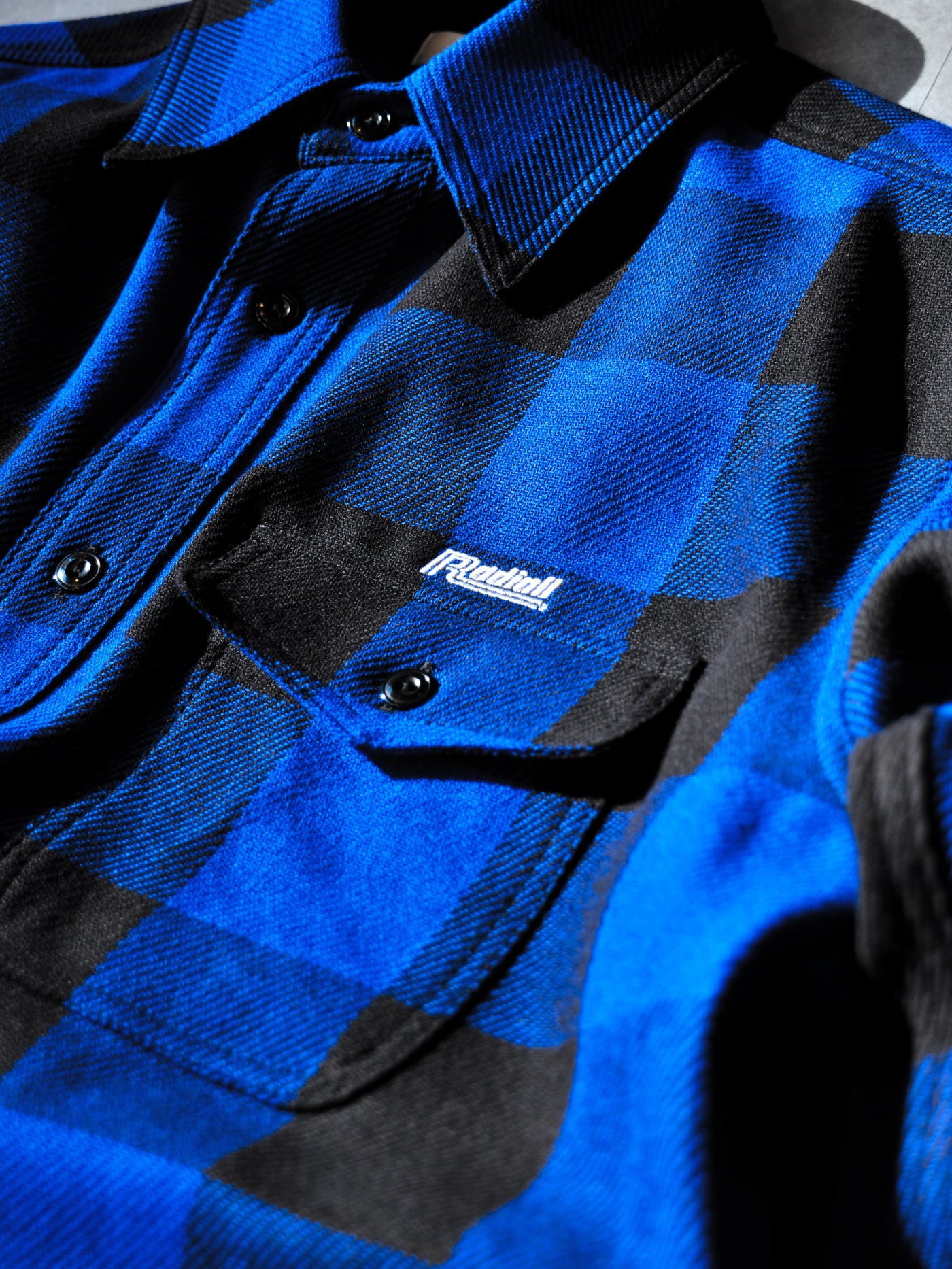RADIALL | TAILGATE - REGULAR COLLARED SHIRT L/S - Navy/Black