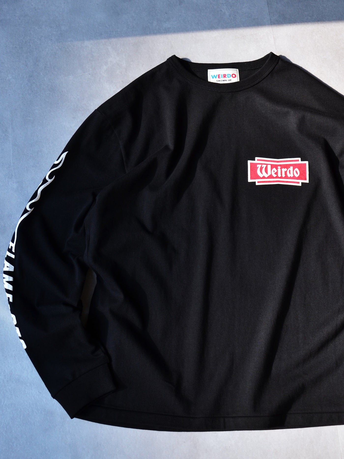 WEIRDO | FLAME - L/S T-SHIRTS - Black