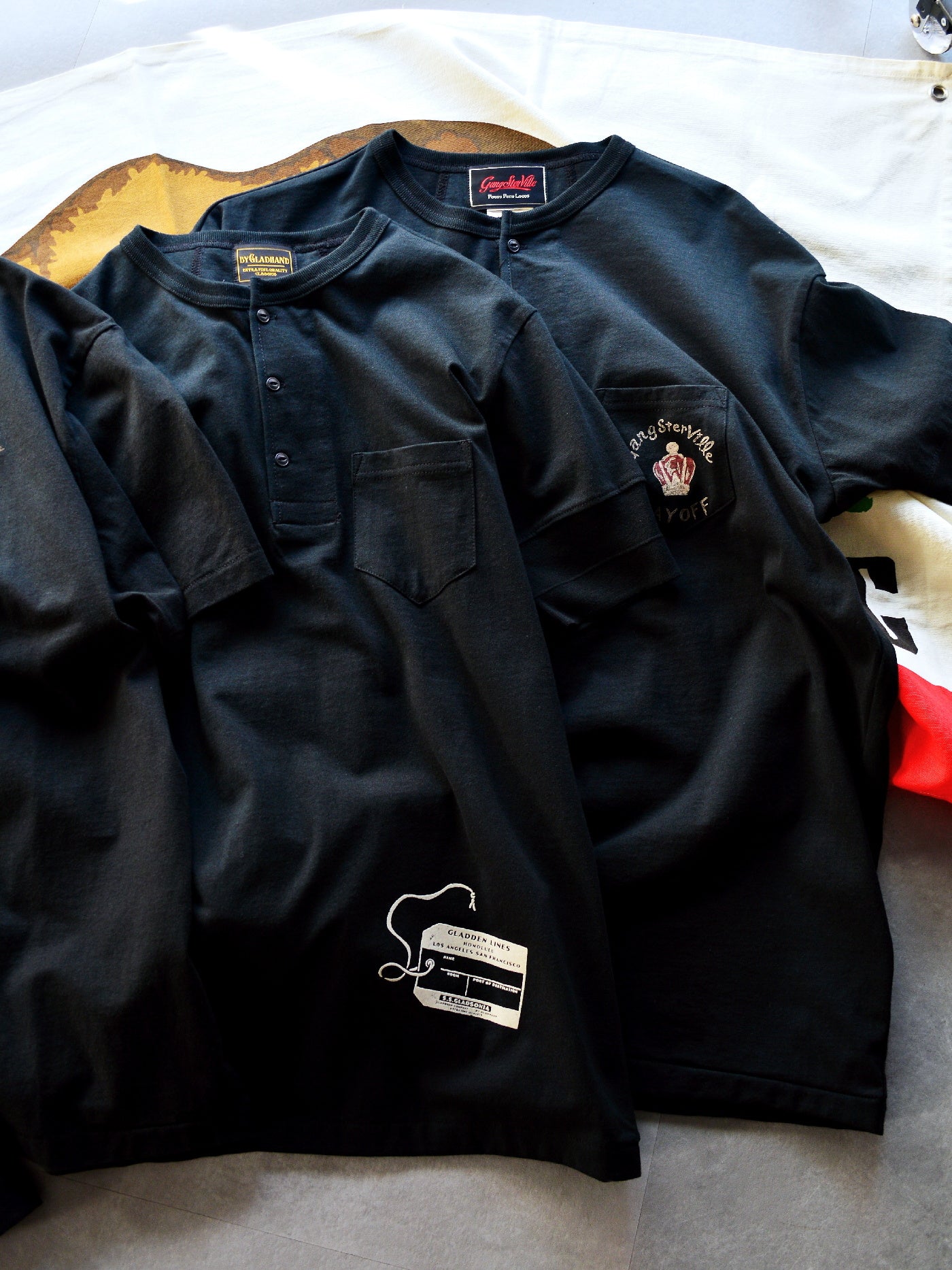 BY GLADHAND | GLADDEN LINES - S/S HENRY T-SHIRTS / BYGH5120 - Black