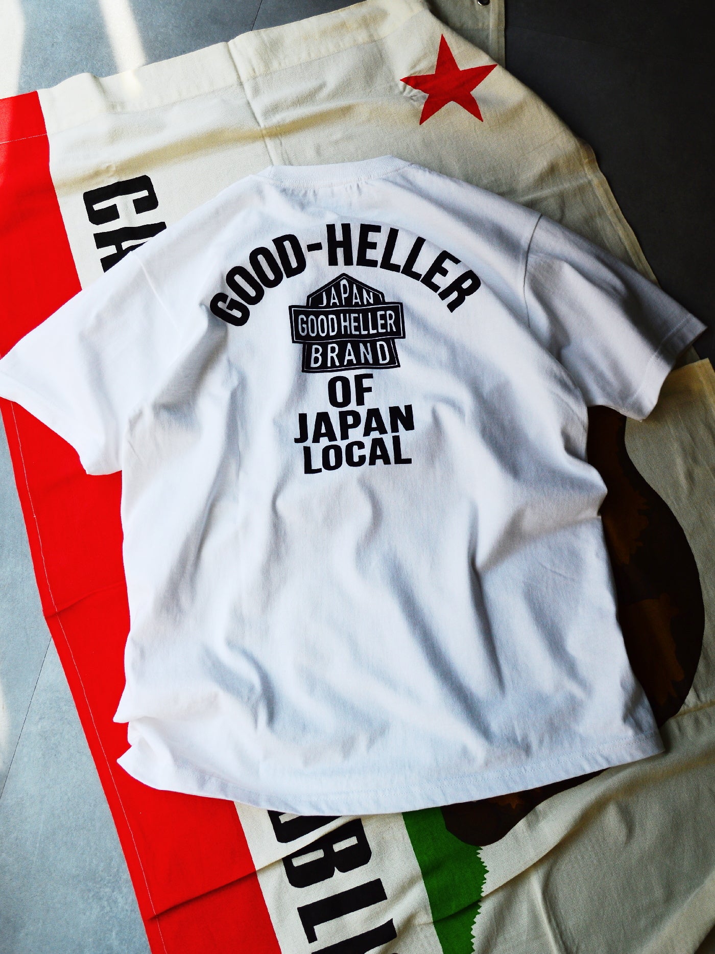 GOOD HELLER | SKULL&SNAKE AMERICAN LOGO T-SHIRT - White