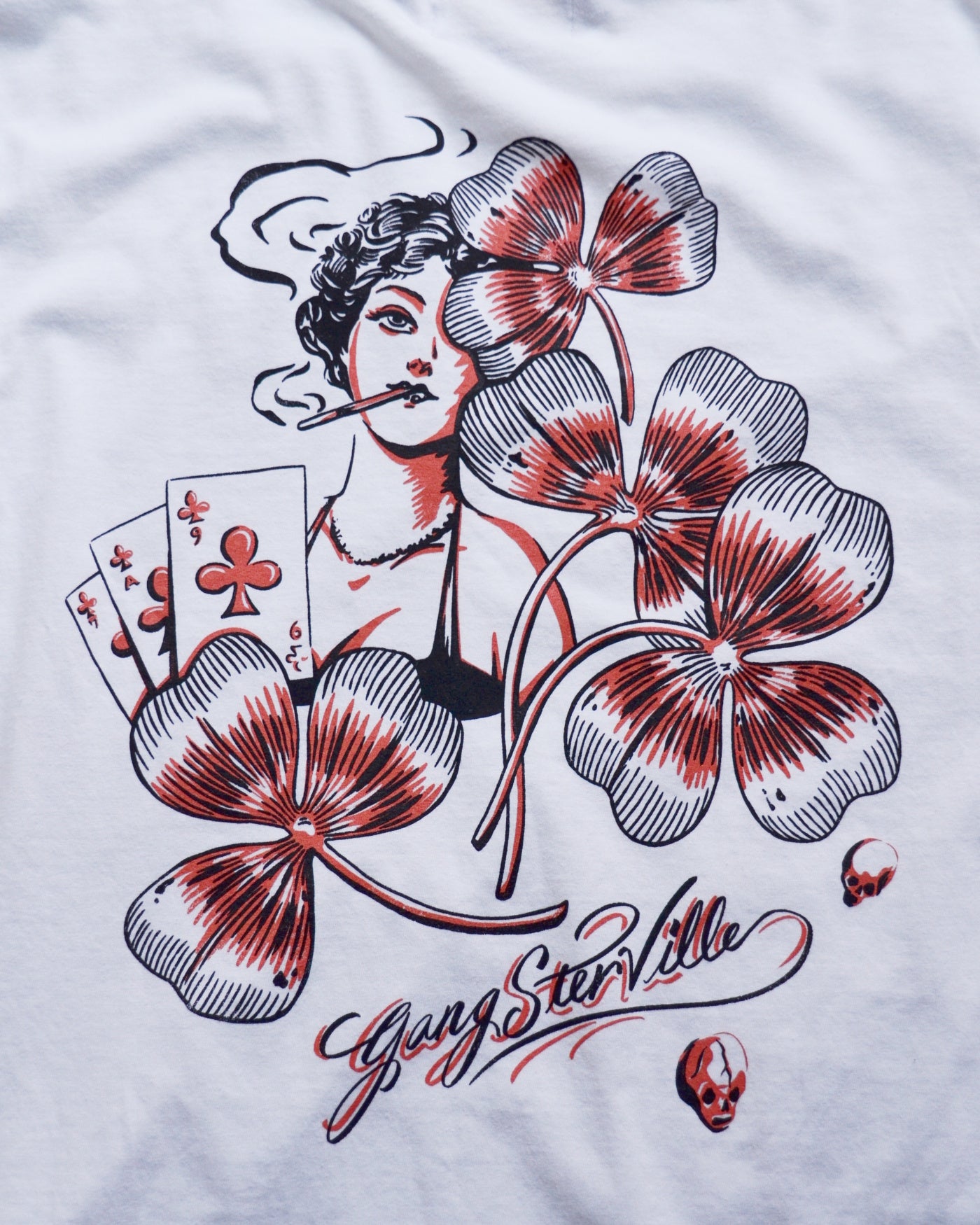 GANGSTERVILLE | SHAMROCK LADY - L/S T-SHIRTS - White