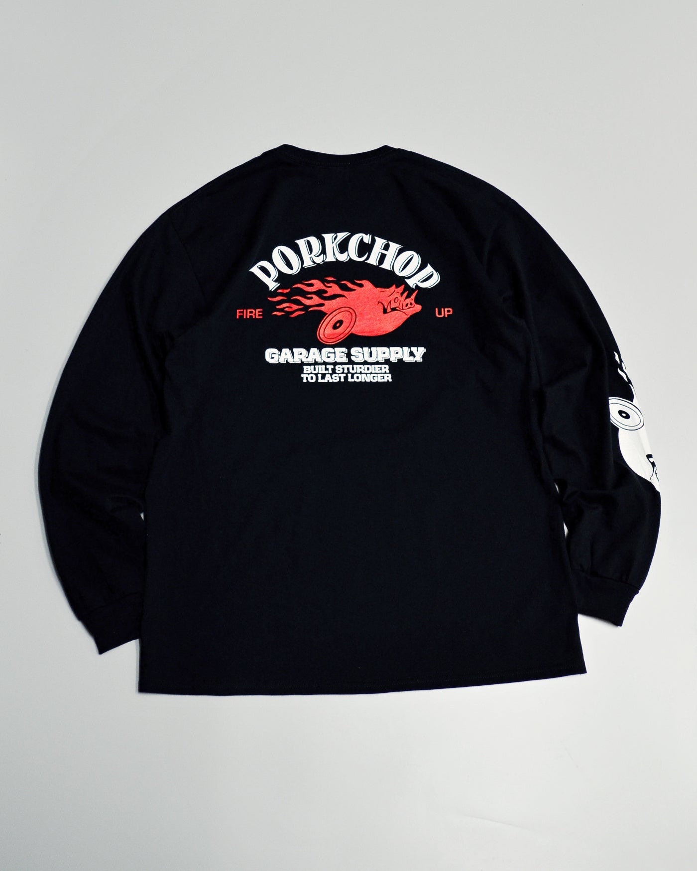 トップス PORKCHOP GARAGE SUPPLY FIRE UP L/S TEE PORKCHOP FIRE UP L/S TEE | GOLD - STAYRED ONLINE SHOP