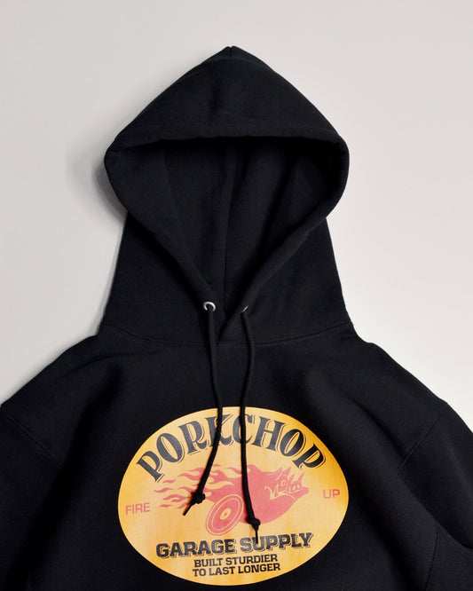 PORKCHOP | FIRE UP HOODIE - Black