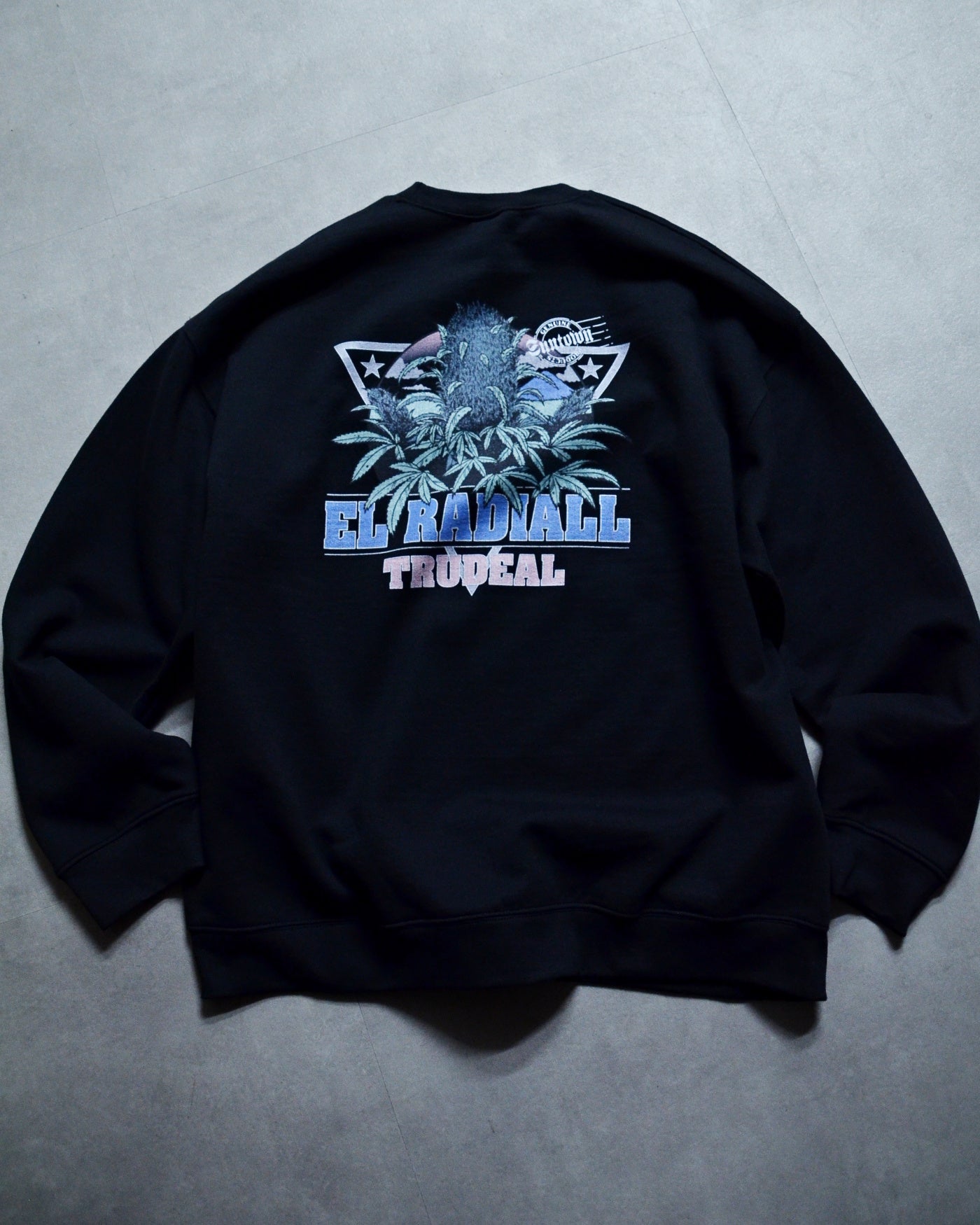 RADIALL | TRUE DEAL POT - CREW NECK SWEATSHIRT L/S - Black