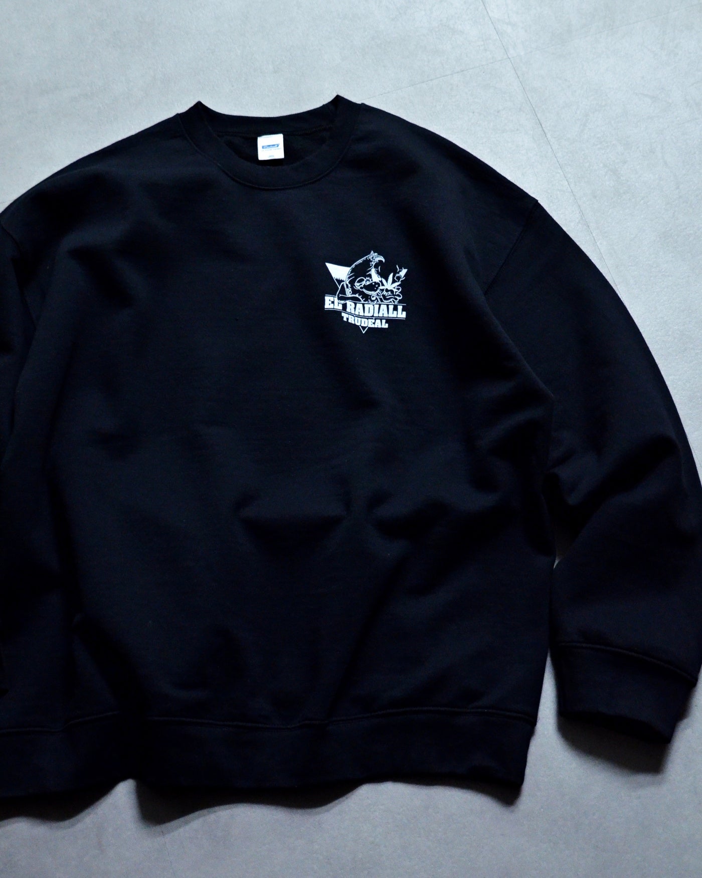 RADIALL | TRUE DEAL POT - CREW NECK SWEATSHIRT L/S - Black