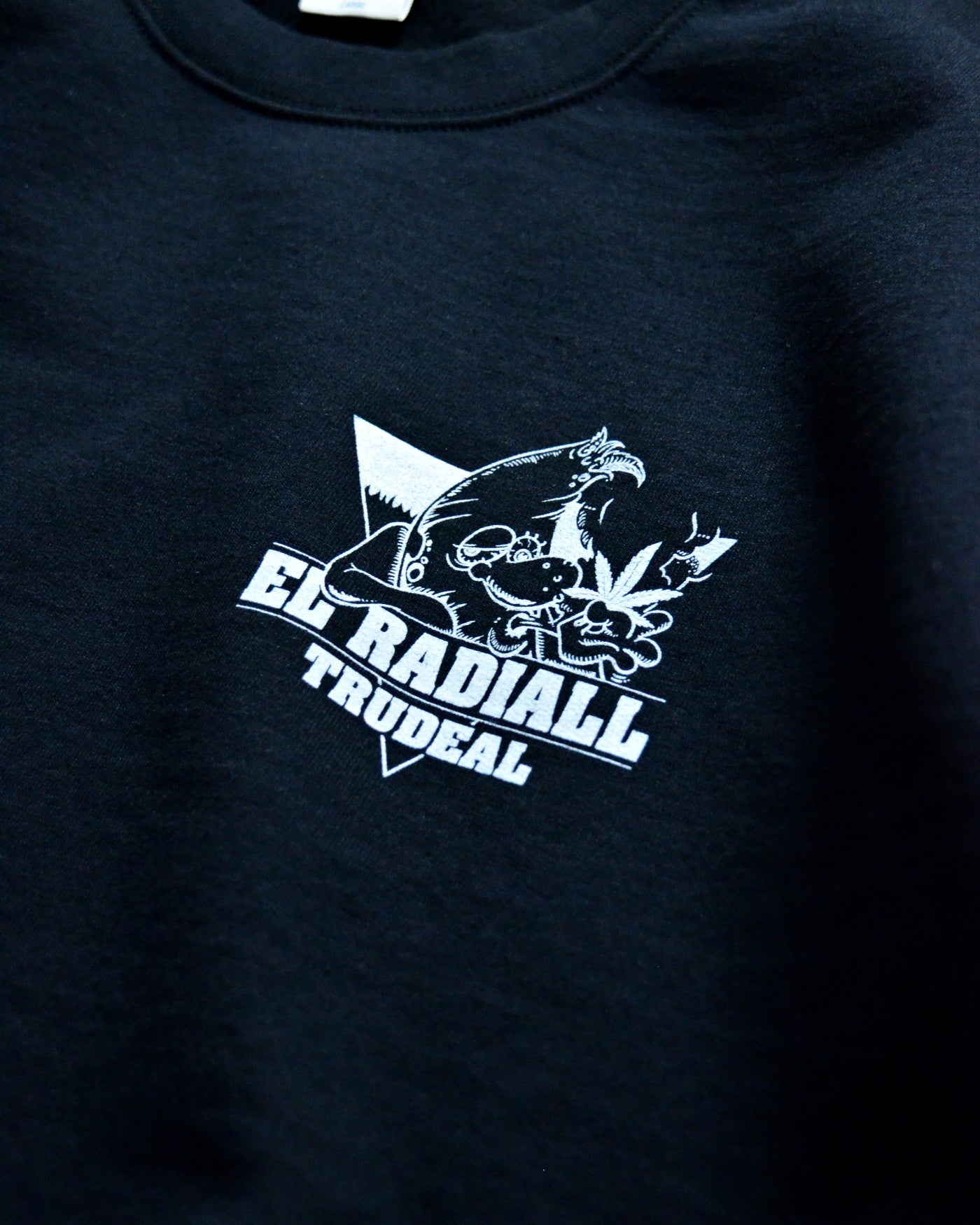 RADIALL | TRUE DEAL POT - CREW NECK SWEATSHIRT L/S - Black