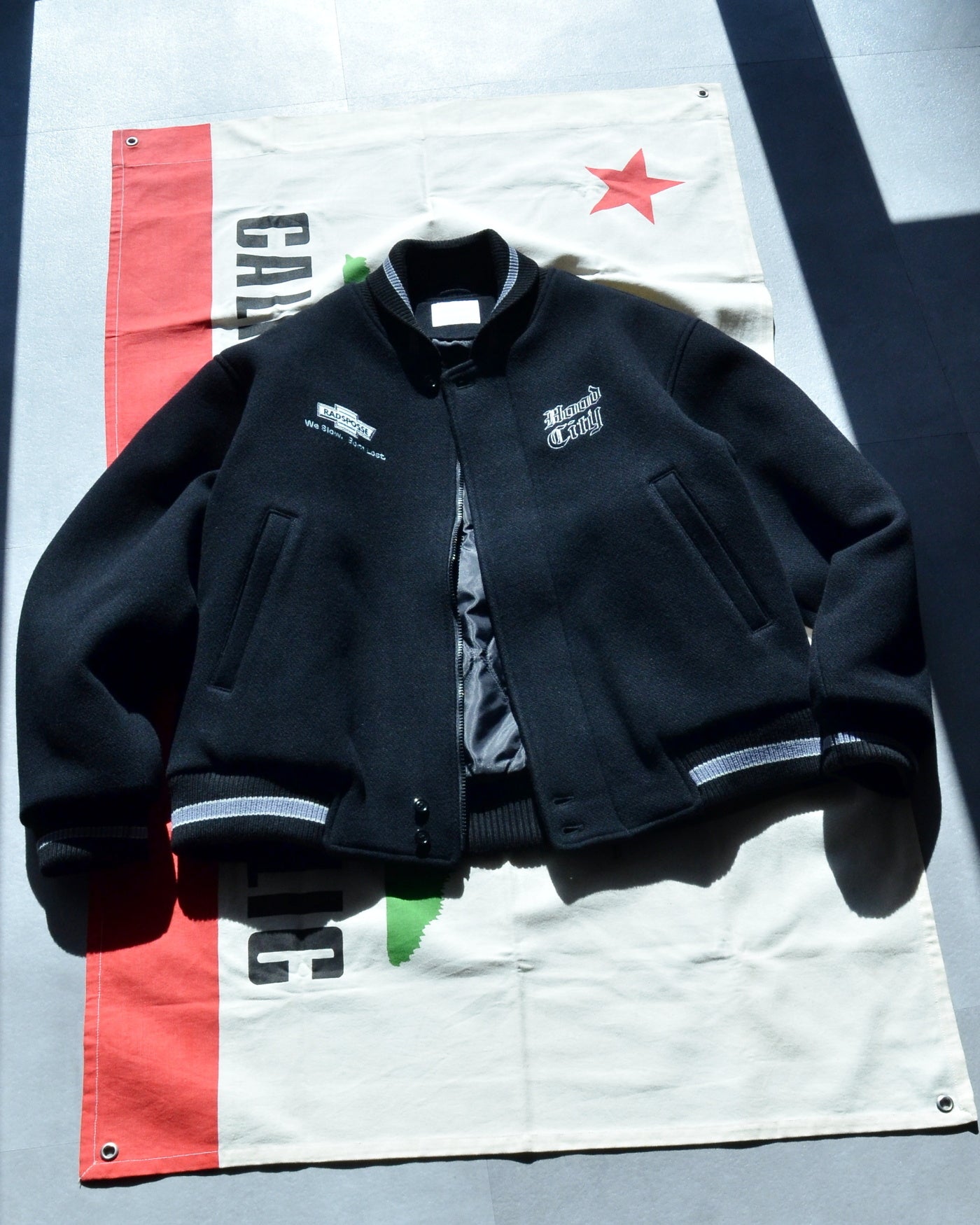 RADIALL | HOOD CITY - VARSITY JACKET - Black