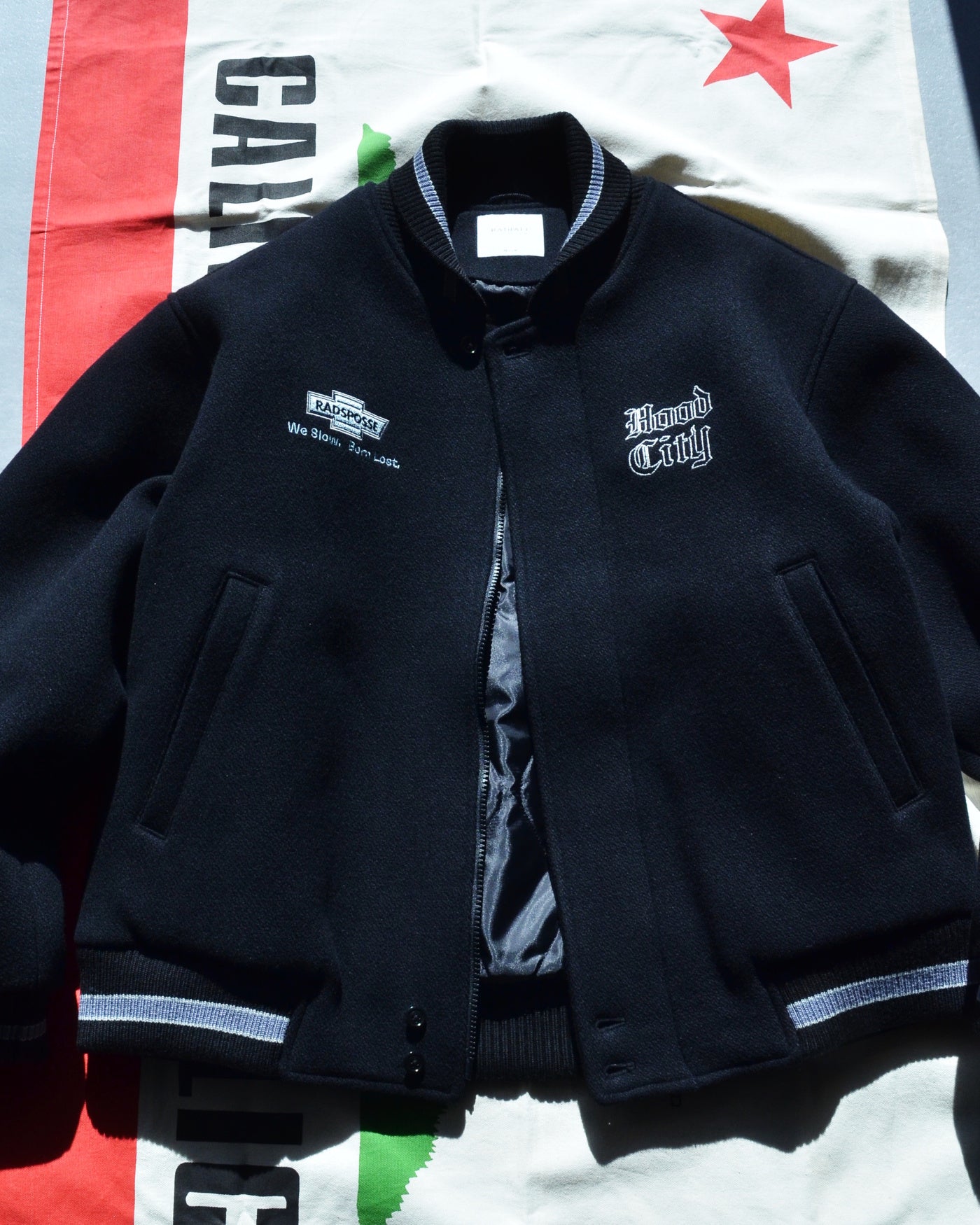 RADIALL | HOOD CITY - VARSITY JACKET - Black