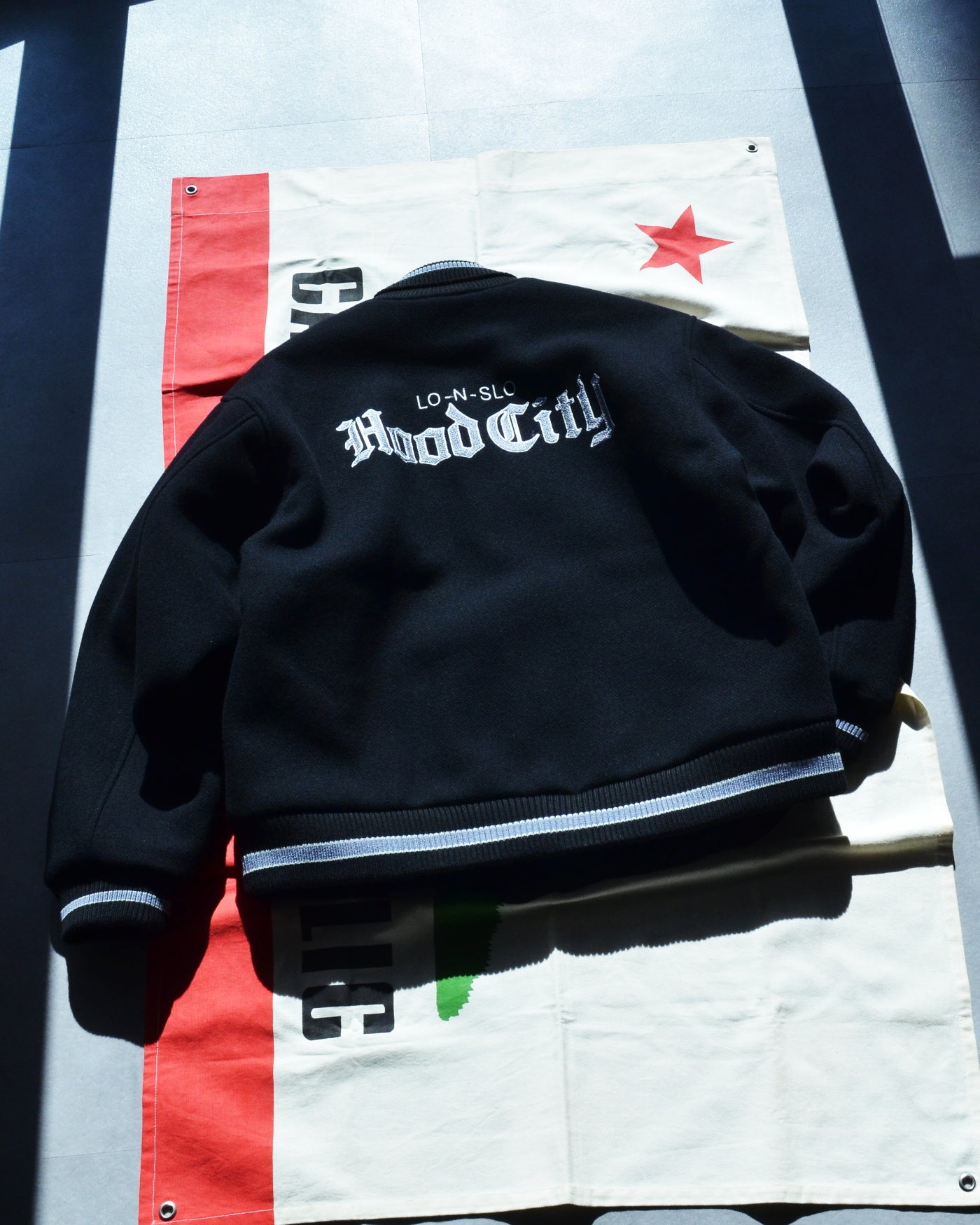 RADIALL | HOOD CITY - VARSITY JACKET - Black
