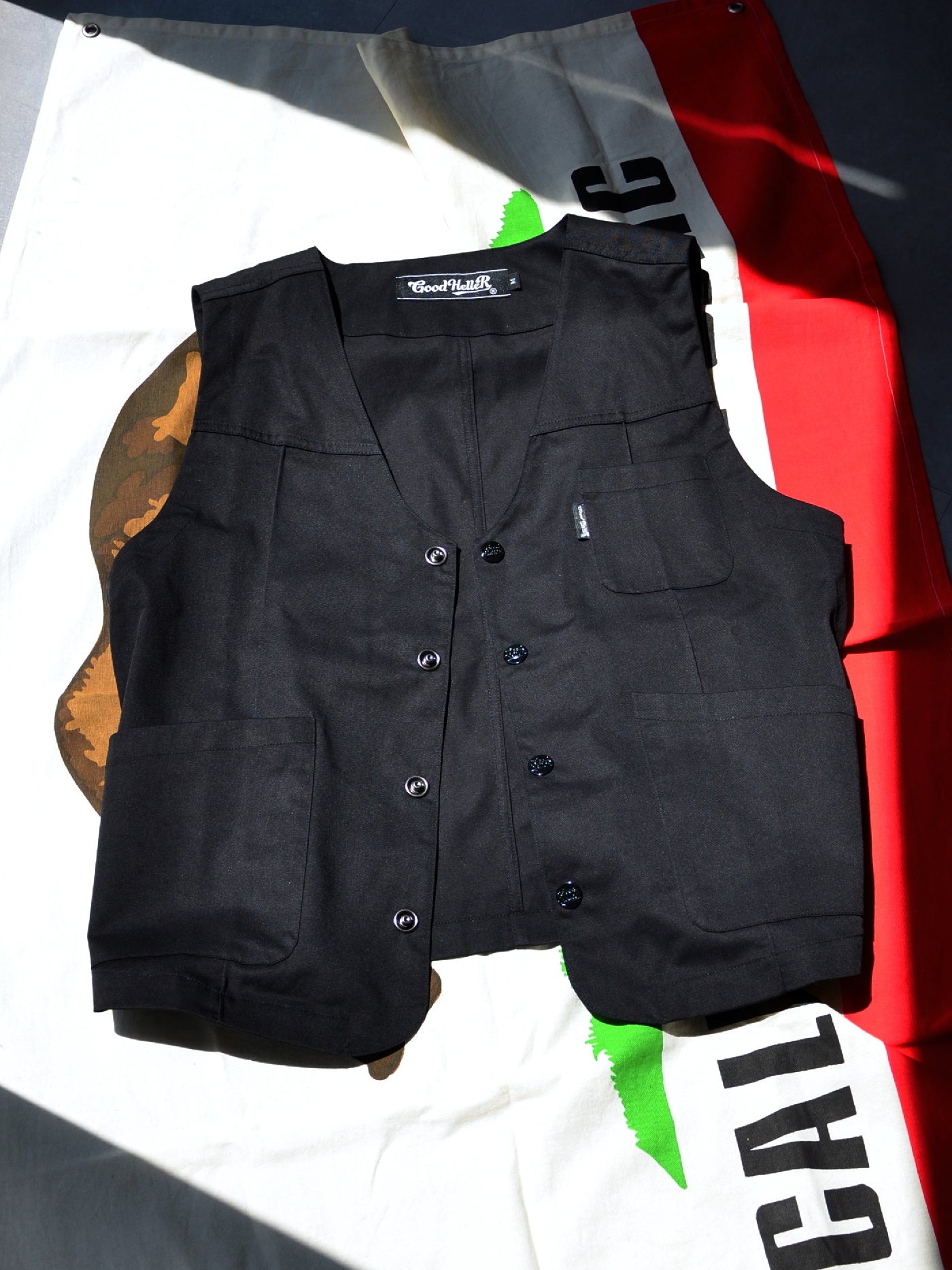 GOOD HELLER | PIN TUCK TC TWILL WORK VEST