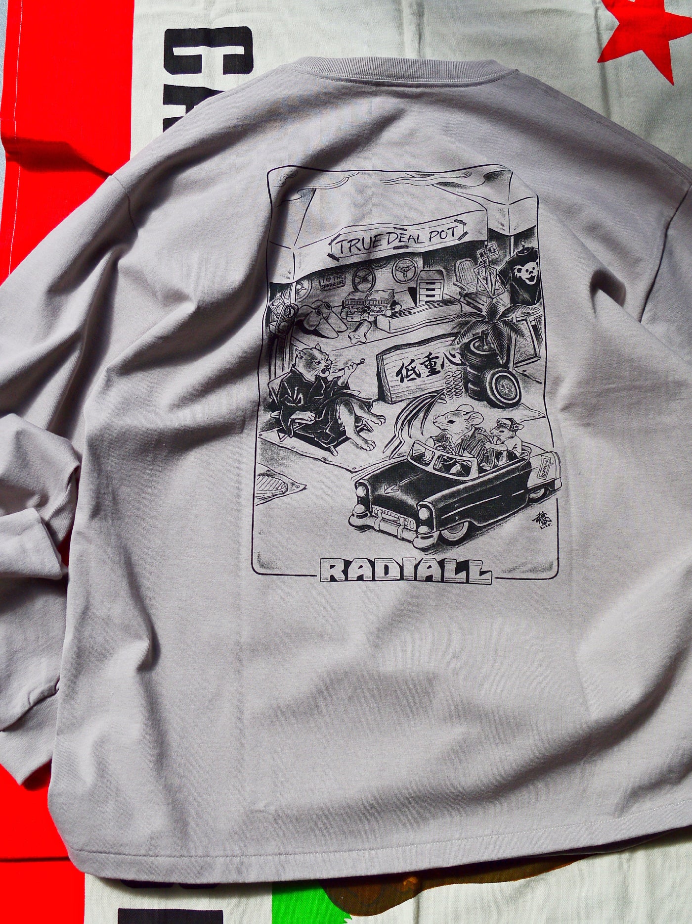 RADIALL | Choju Giga - CREW NECK T-SHIRT L/S - Taupe