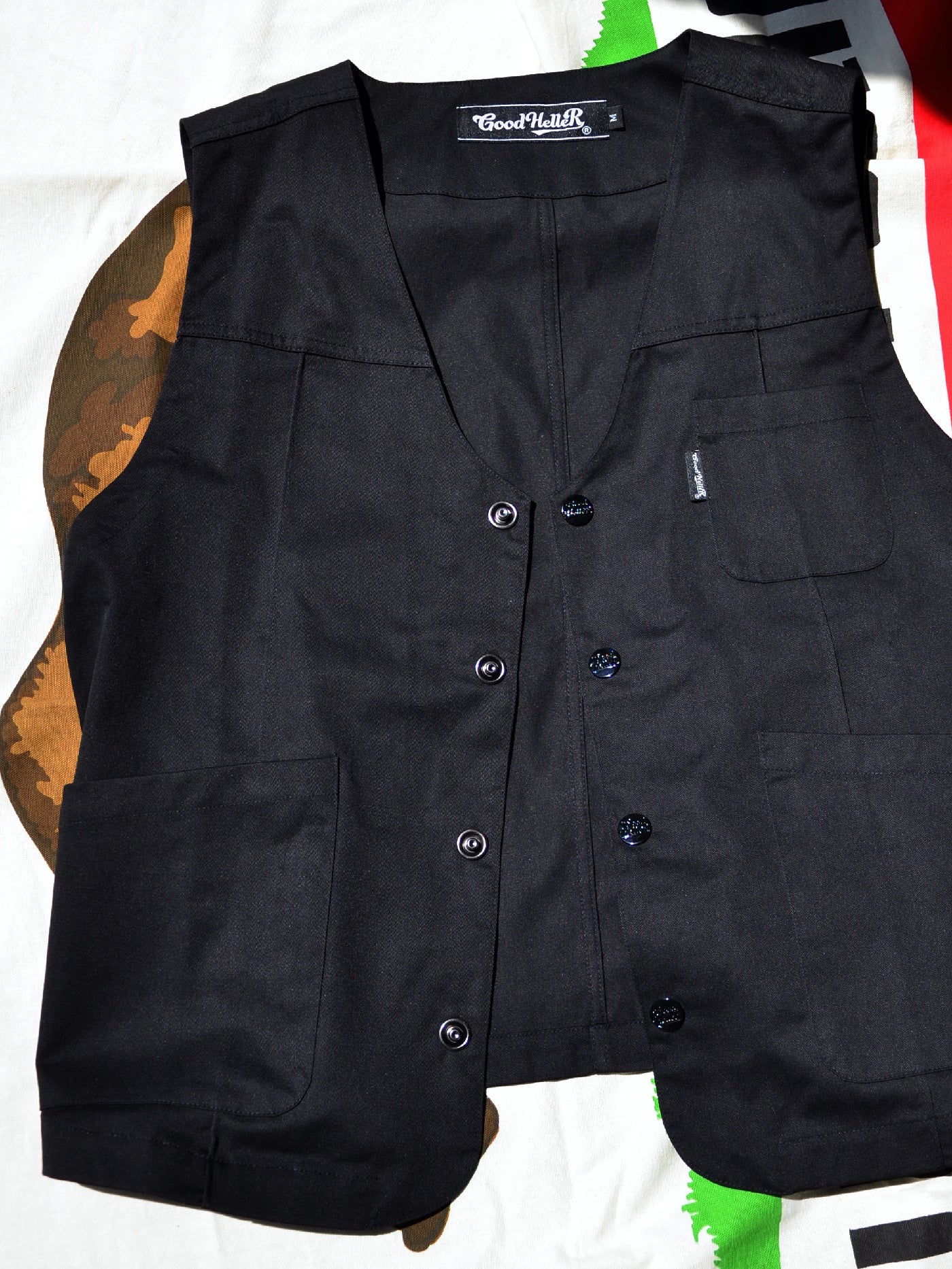 GOOD HELLER | PIN TUCK TC TWILL WORK VEST