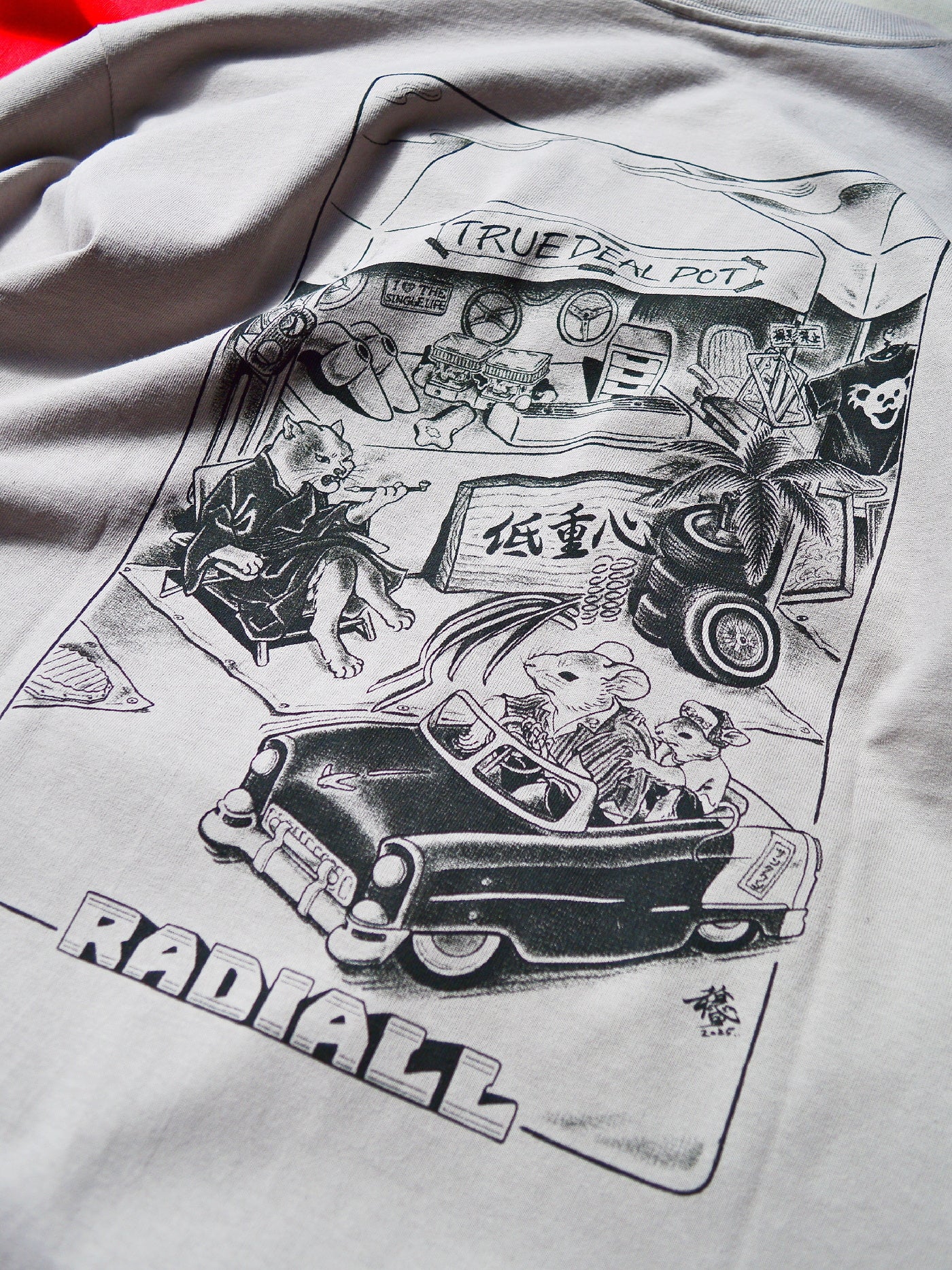 RADIALL | Choju Giga - CREW NECK T-SHIRT L/S - Taupe