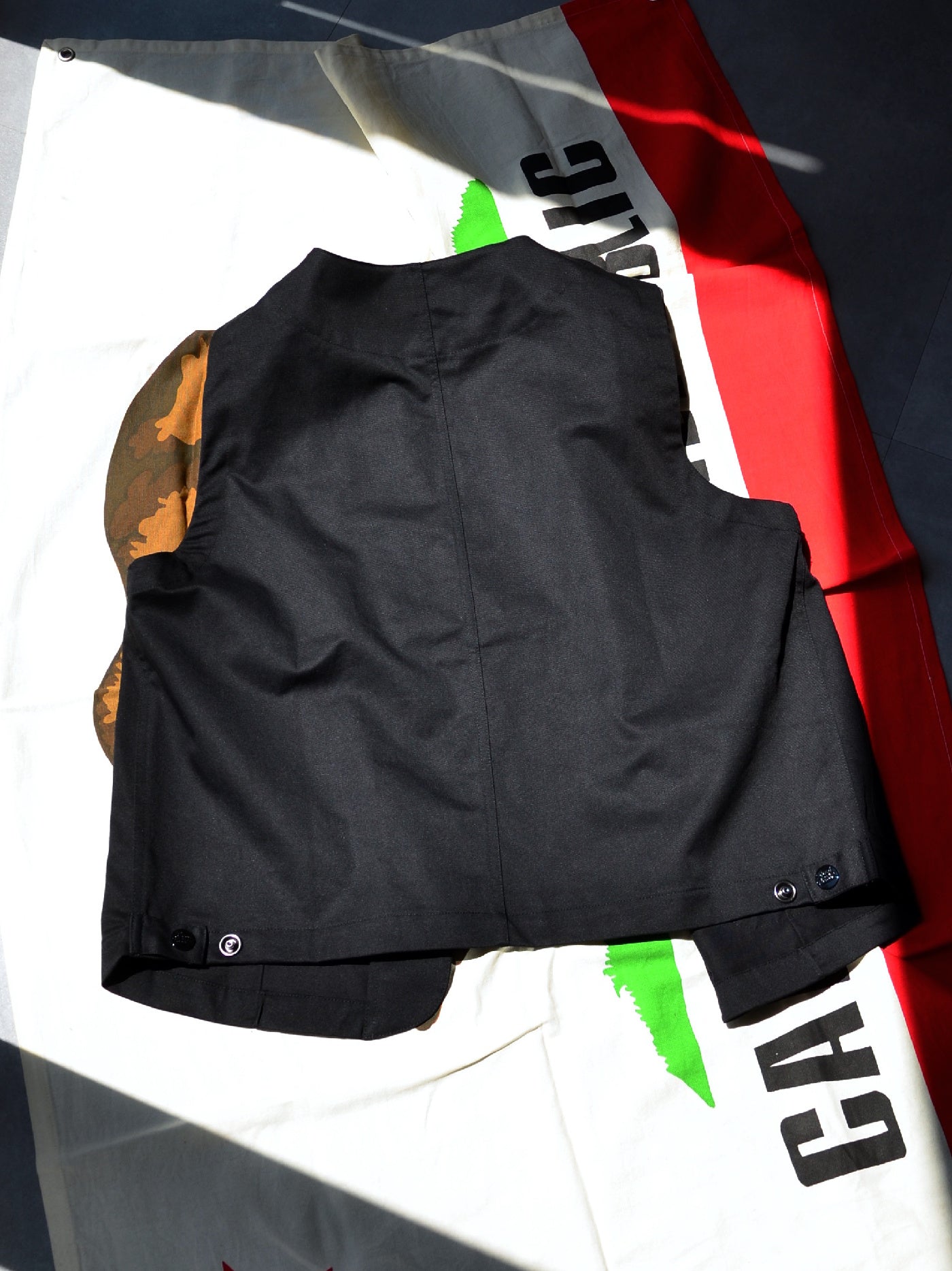 GOOD HELLER | PIN TUCK TC TWILL WORK VEST