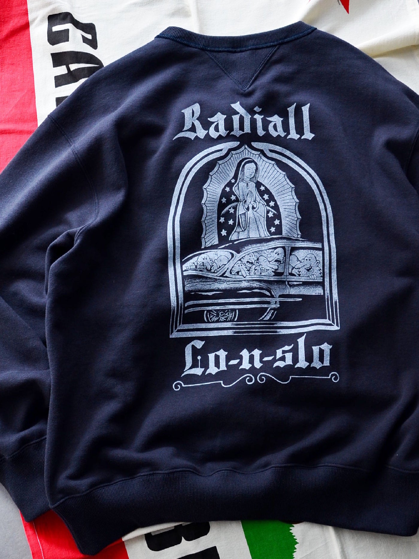 【10.25 (Sat) 12:00 Release】RADIALL | Boulevard - LOOPWHEEL CREW NECK SWEATSHIRT L/S - Ink Black