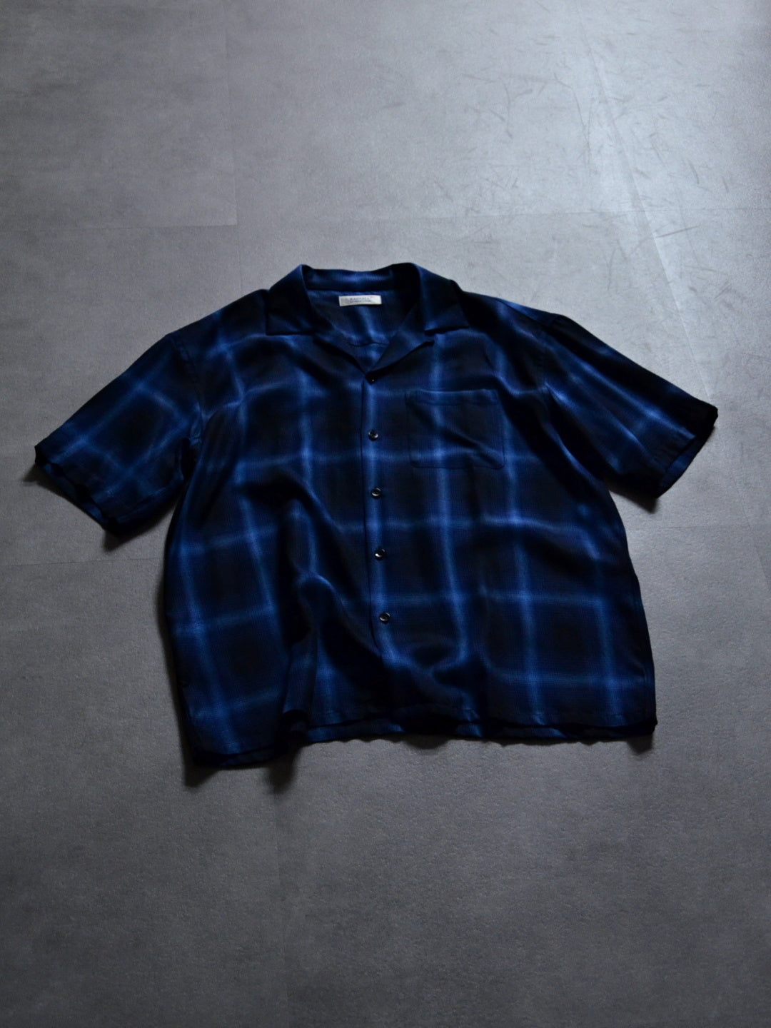RADIALL | EASY - OPEN COLLARED SHIRT S/S - Midnight Navy