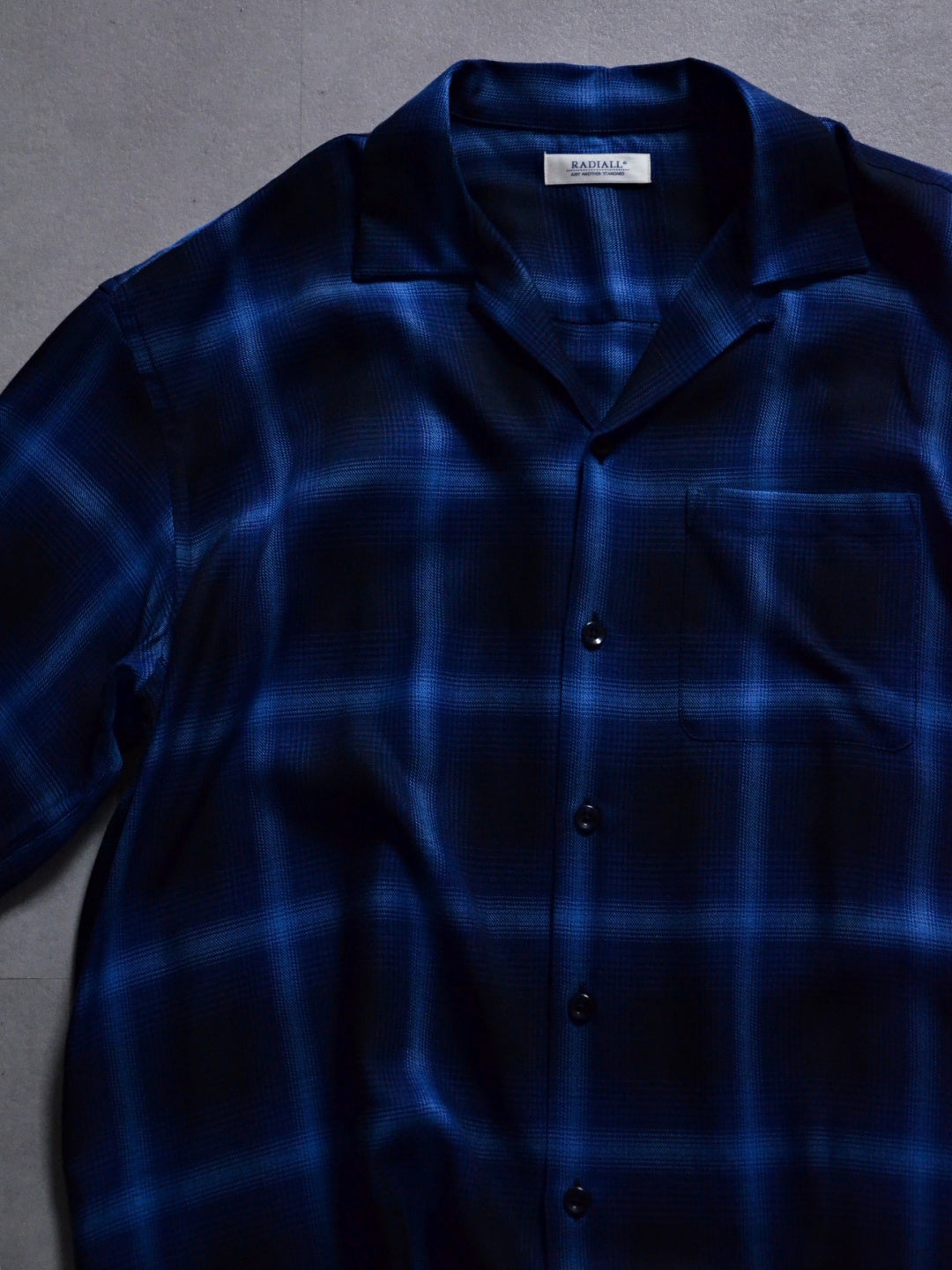 RADIALL | EASY - OPEN COLLARED SHIRT S/S - Midnight Navy
