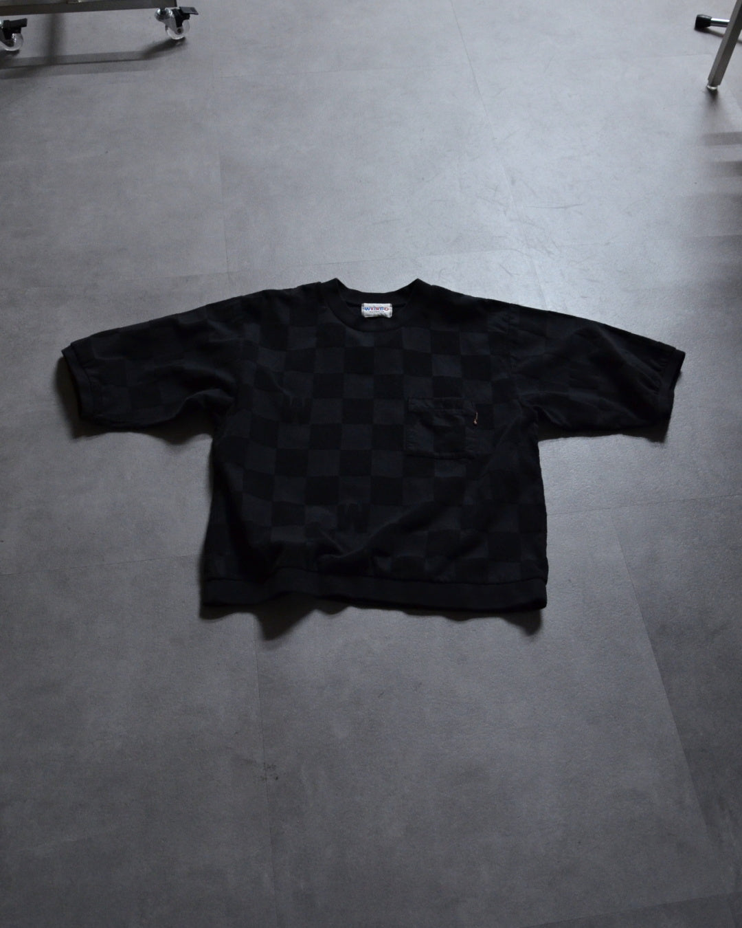 WEIRDO | CHECKER - H/S PILE SWEAT - Black