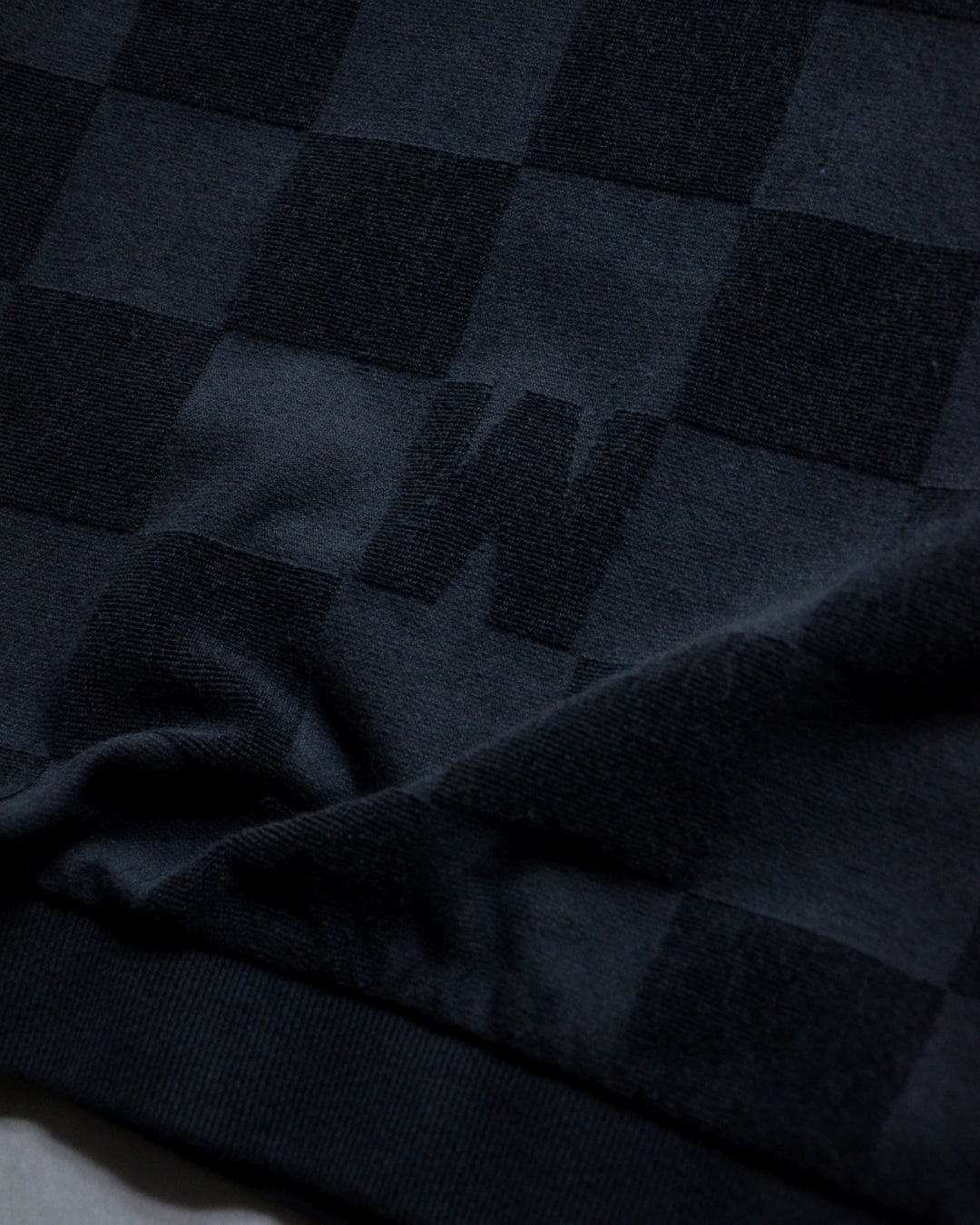 WEIRDO | CHECKER - H/S PILE SWEAT - Black