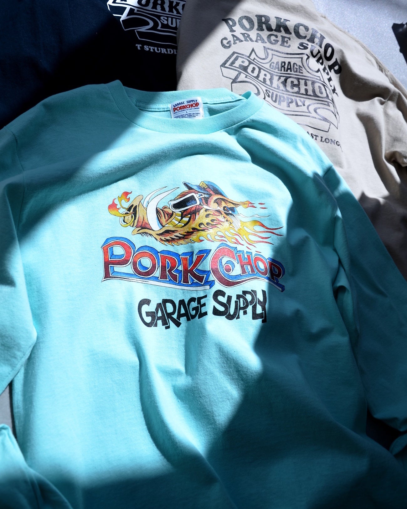 PORKCHOP | WILD PORK L/S TEE - Celadon