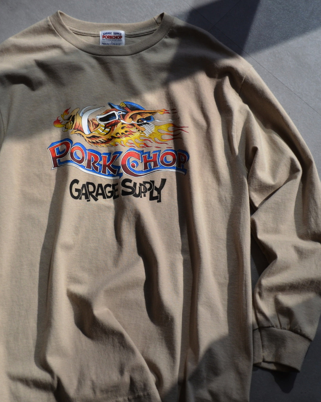 PORKCHOP | WILD PORK L/S TEE - Sand