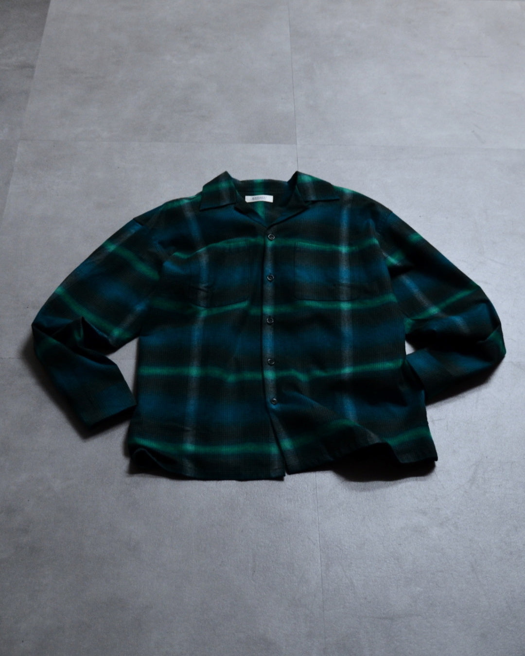 RADIALL | BOULEVARD - OPEN COLLARED SHIRT L/S - Bottle Green