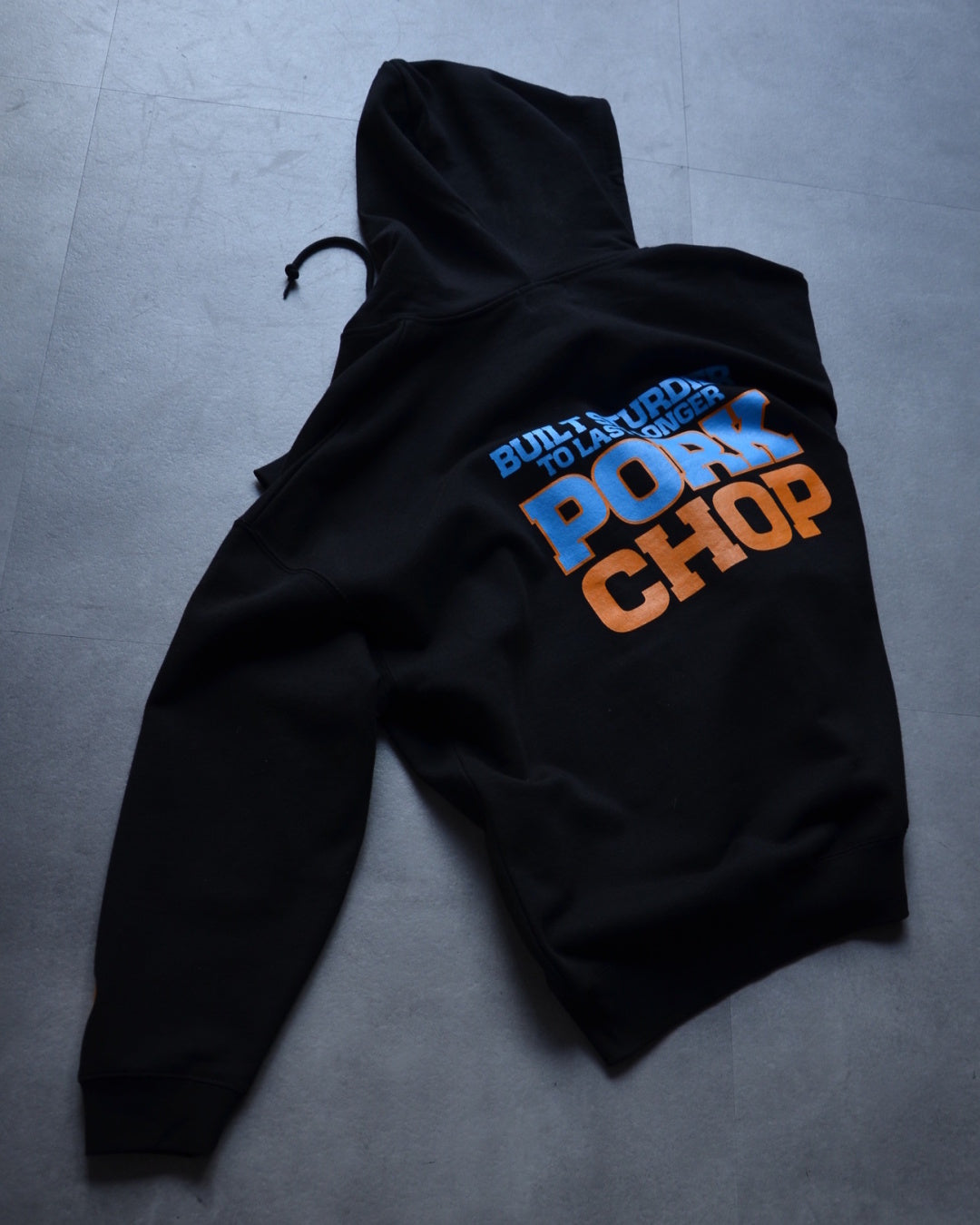 PORKCHOP | O.P. SQUARE ZIP UP HOODIE - Black