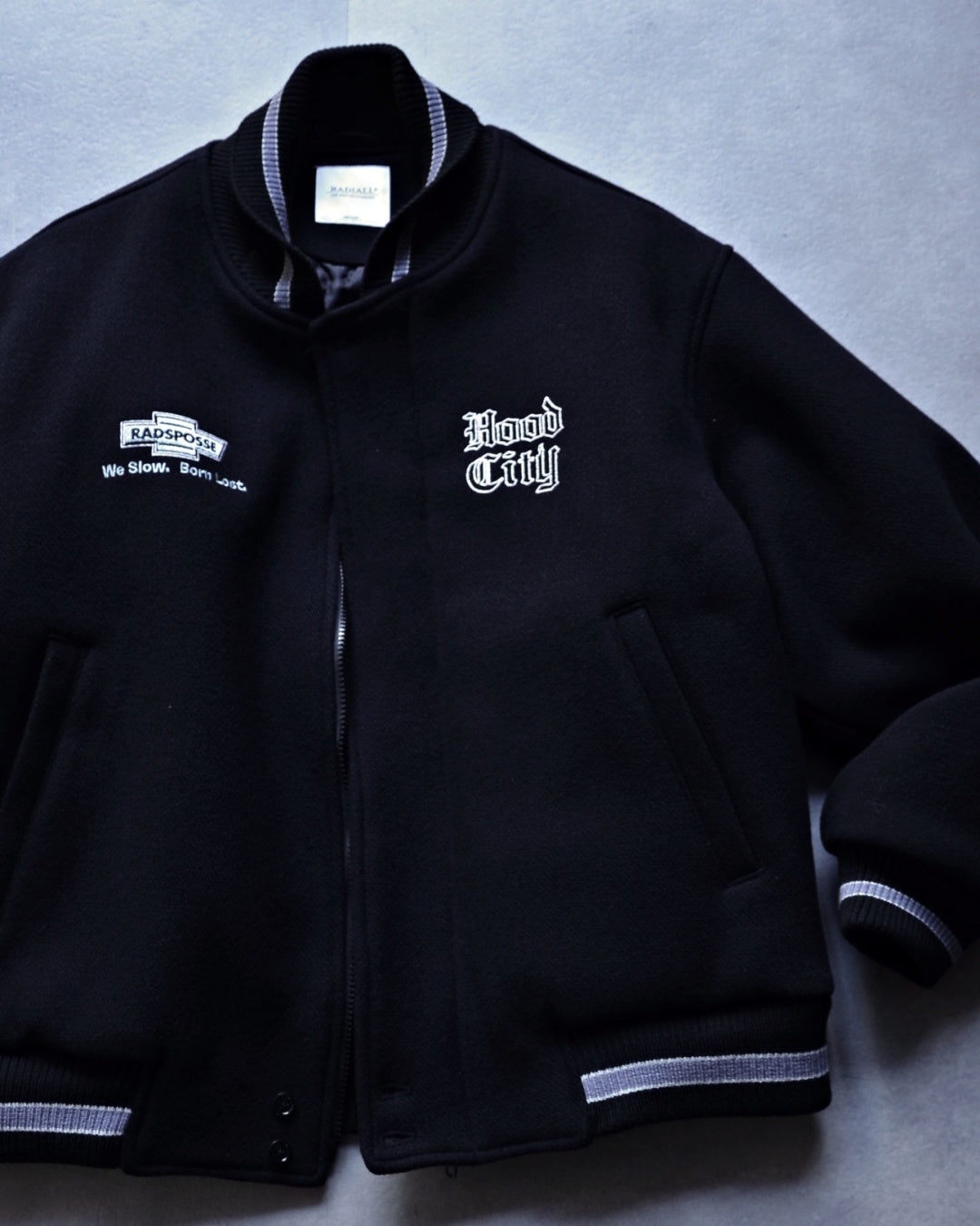 RADIALL | HOOD CITY - VARSITY JACKET - Black