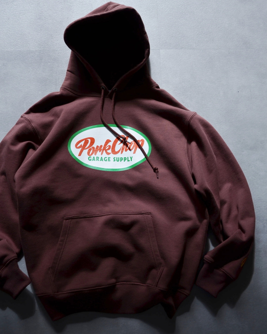 PORKCHOP | 2nd OVAL HOODIE - Brown