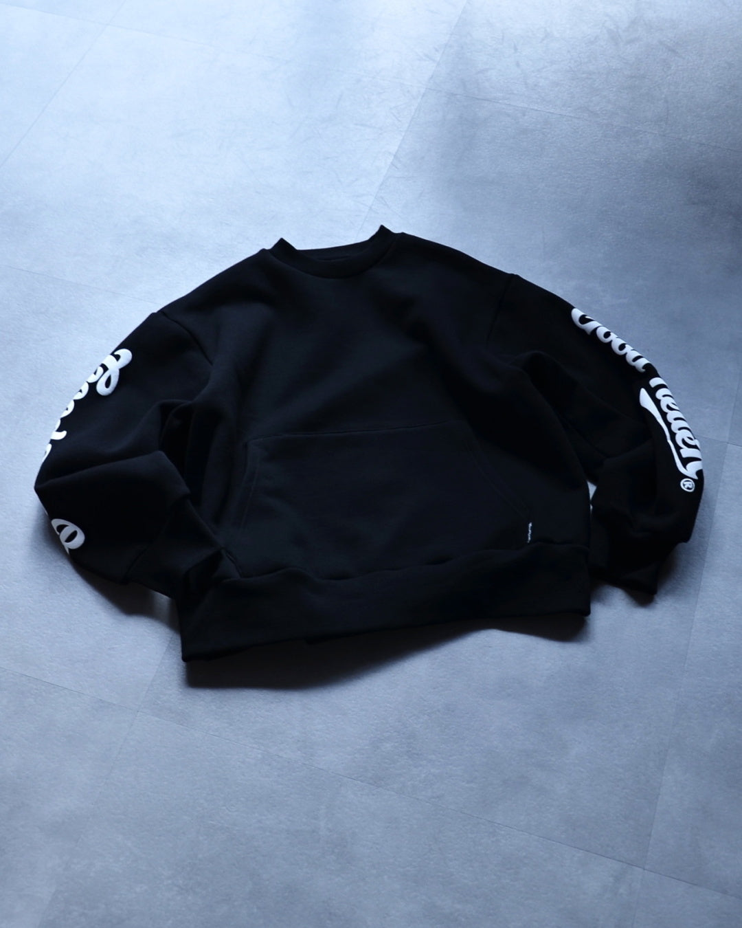 GOOD HELLER | HEAVY WEIGHT LOGO CREW SWEAT - Black