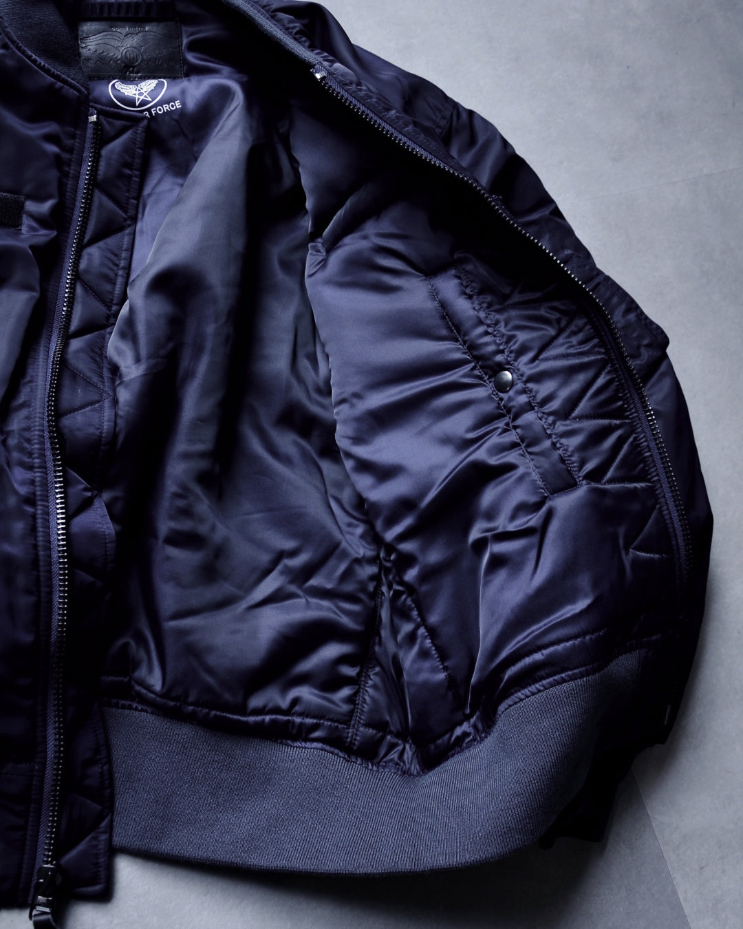 GOOD HELLER | GH WAPPEN MA-1 FLIGHT JACKET - Dark Navy