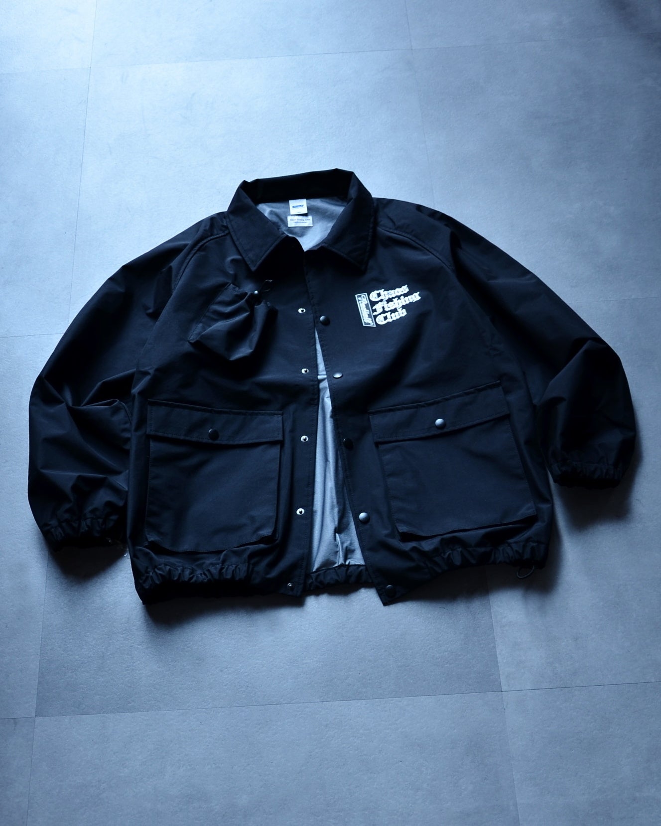 RADIALL | CHROME LETTERS - WINDBREAKER JACKET - Black