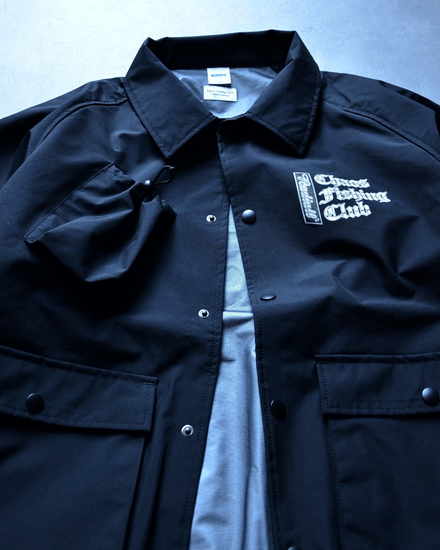 RADIALL | CHROME LETTERS - WINDBREAKER JACKET - Black