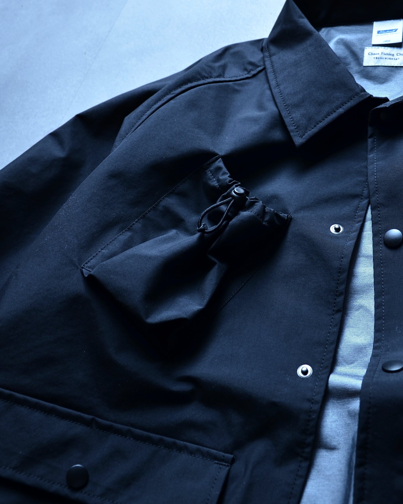 RADIALL | CHROME LETTERS - WINDBREAKER JACKET - Black