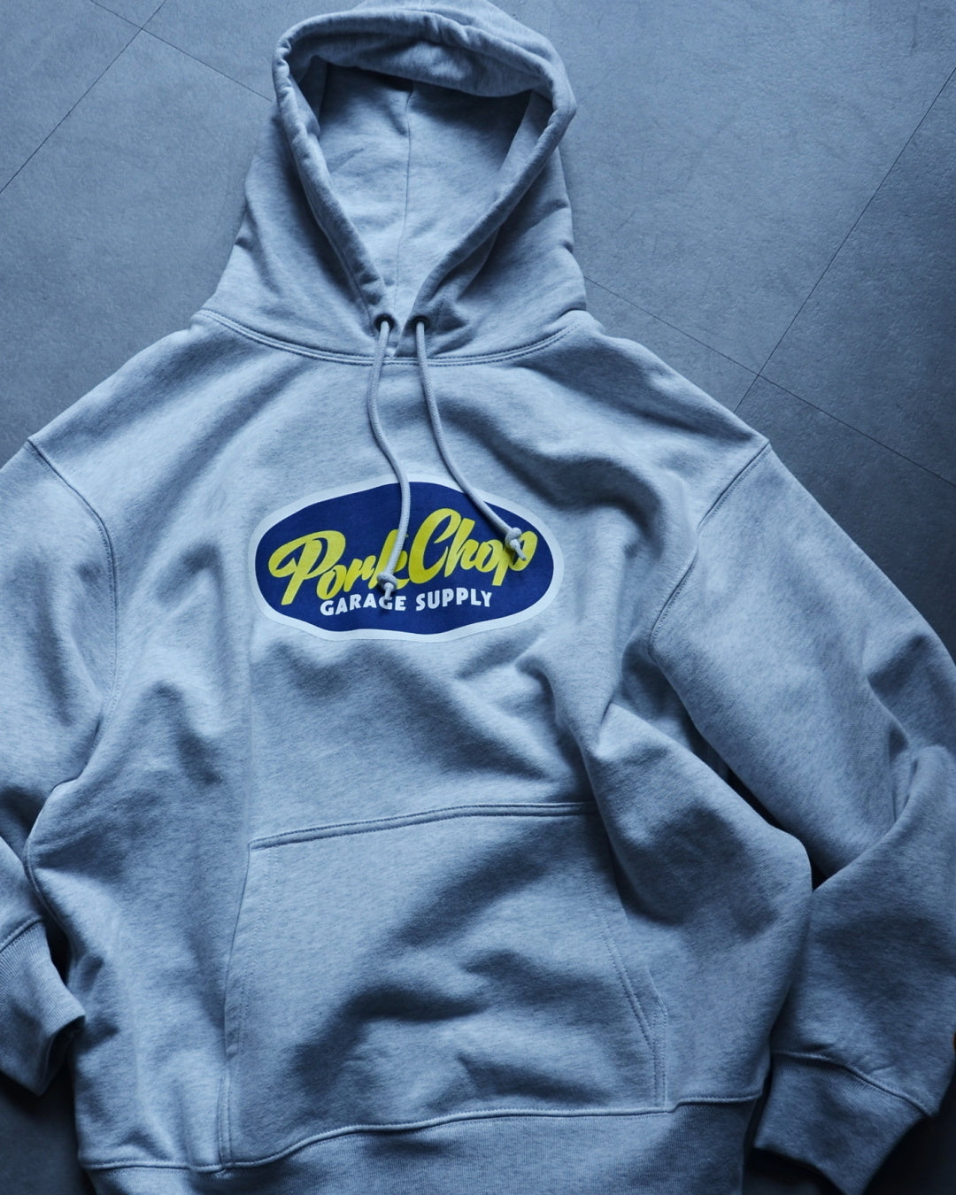 PORKCHOP | 2nd OVAL HOODIE - Ash Gray