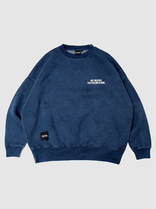 【2.7 (Sat) 12:00 Release】FLUTTER | Double Dyeing B/S Sweat - Navy
