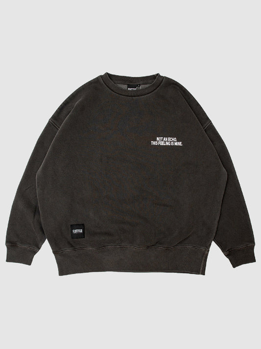 【2.7 (Sat) 12:00 Release】FLUTTER | Double Dyeing B/S Sweat - Sumi