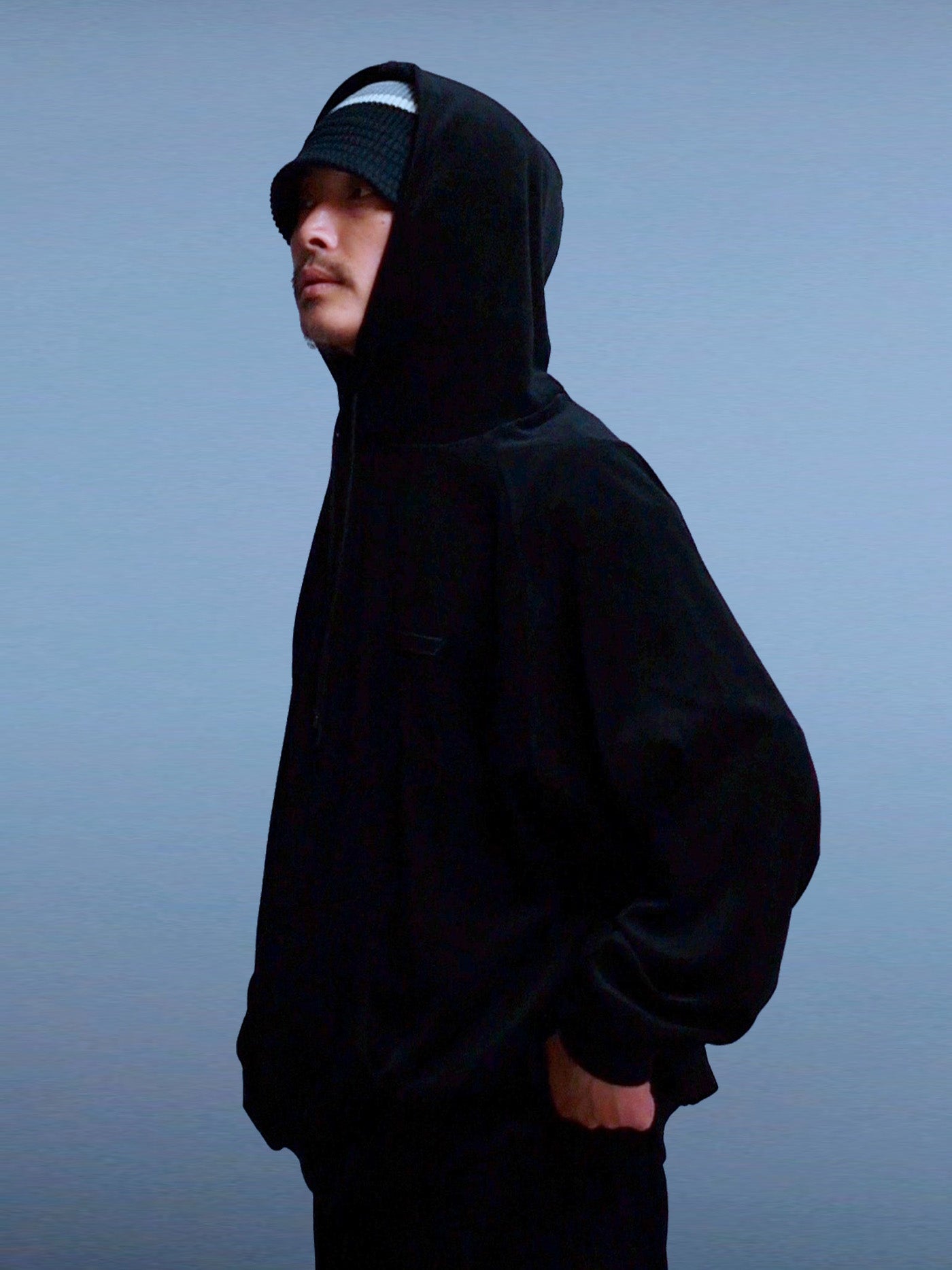 RADIALL | FLAGS - HOODIE SWEATSHIRT L/S - Black