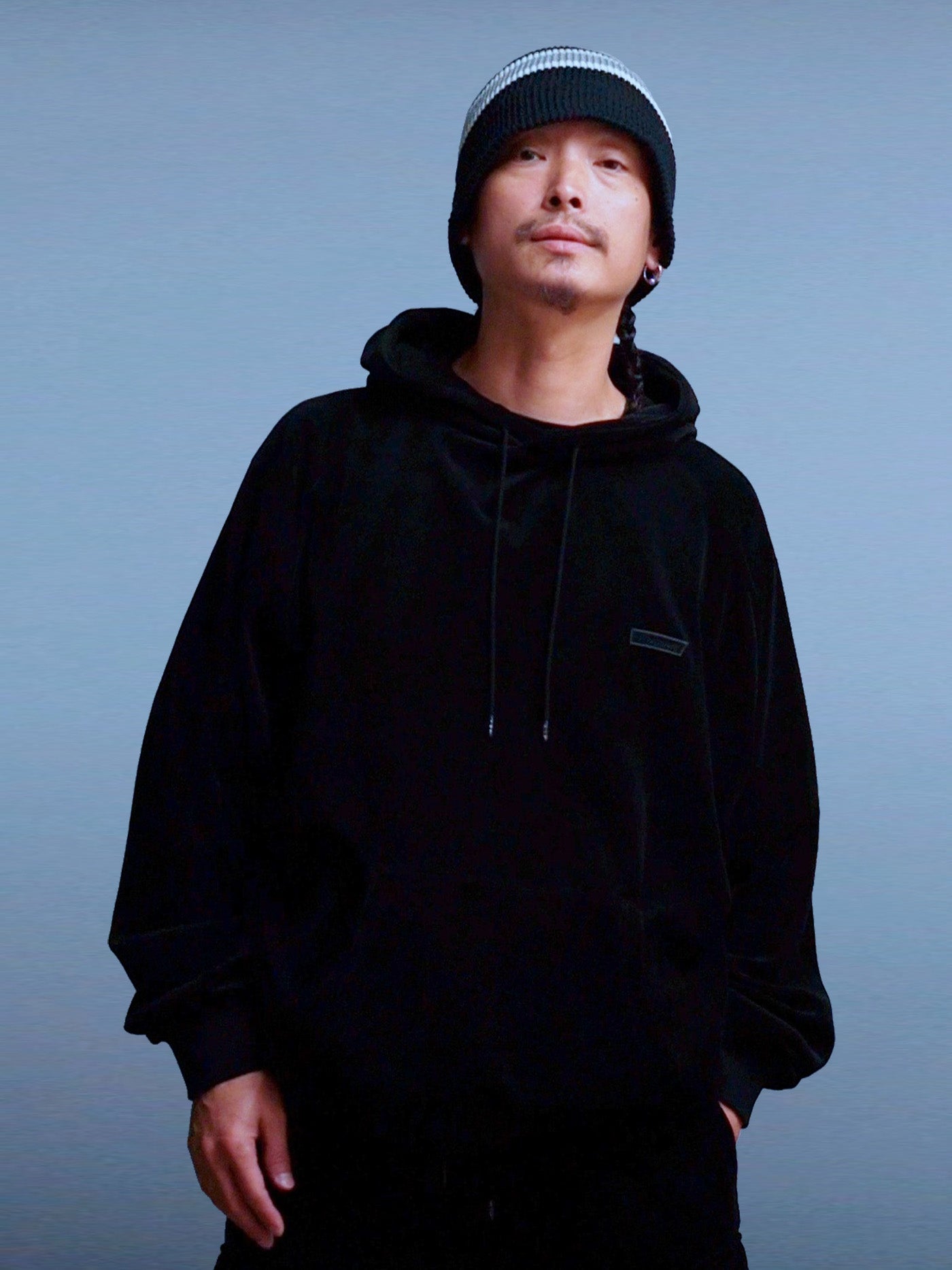 RADIALL | FLAGS - HOODIE SWEATSHIRT L/S - Black