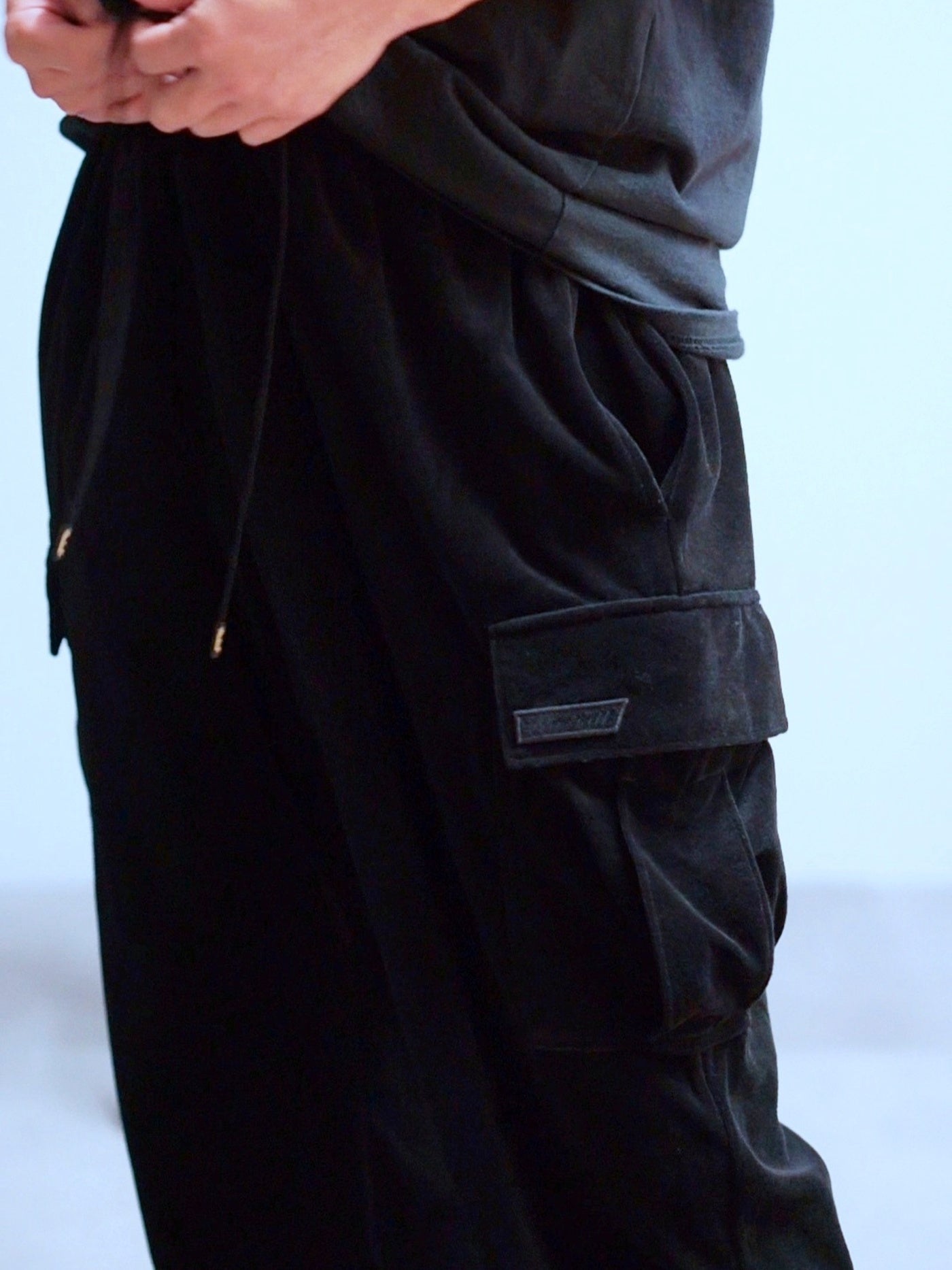 RADIALL | FLAGS - CARGO TRACK PANTS - Black
