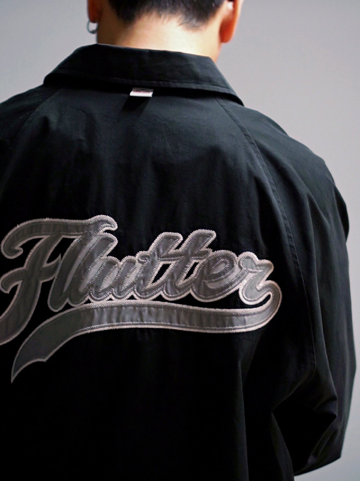 FLUTTER | "The Dress" Cotton Twill Coach Jacket - Black