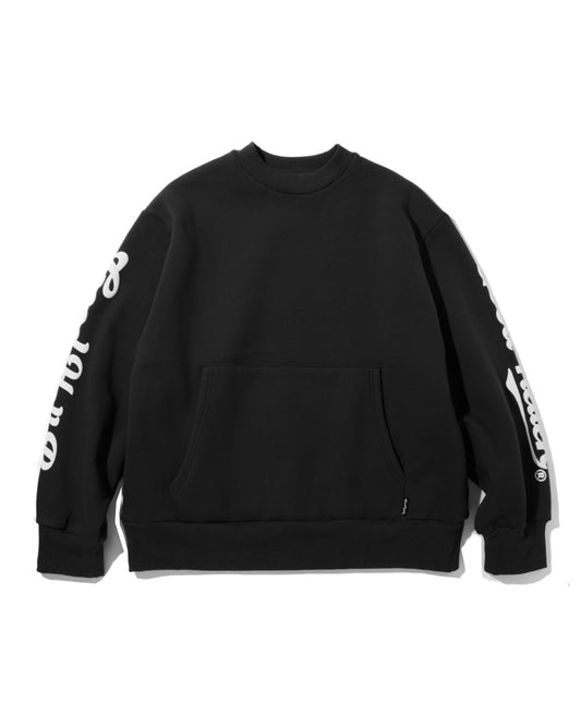 GOOD HELLER | HEAVY WEIGHT LOGO CREW SWEAT - Black
