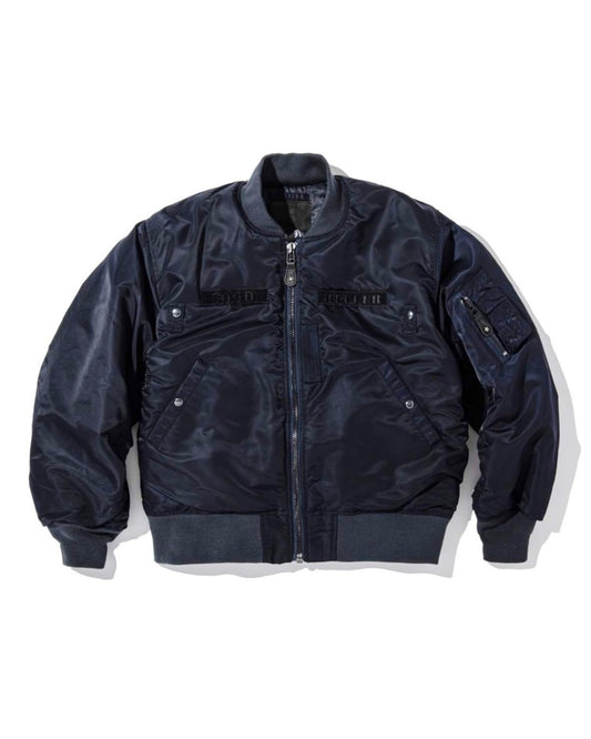 GOOD HELLER | GH WAPPEN MA-1 FLIGHT JACKET - Dark Navy