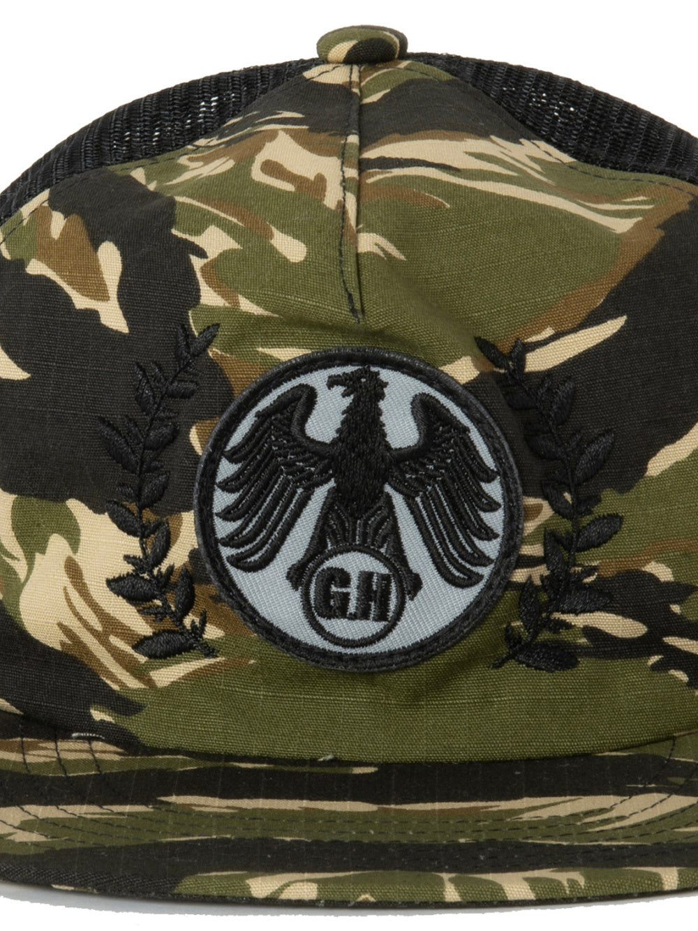 GOOD HELLER | US MILITARY WAPPEN LAUREL RIPSTOP MESHCAP - Camo