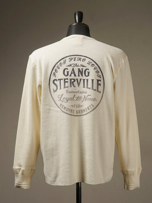 GANGSTERVILLE | CIRCLE SIG - L/S T-SHIRTS / GSV5311 - White/Black